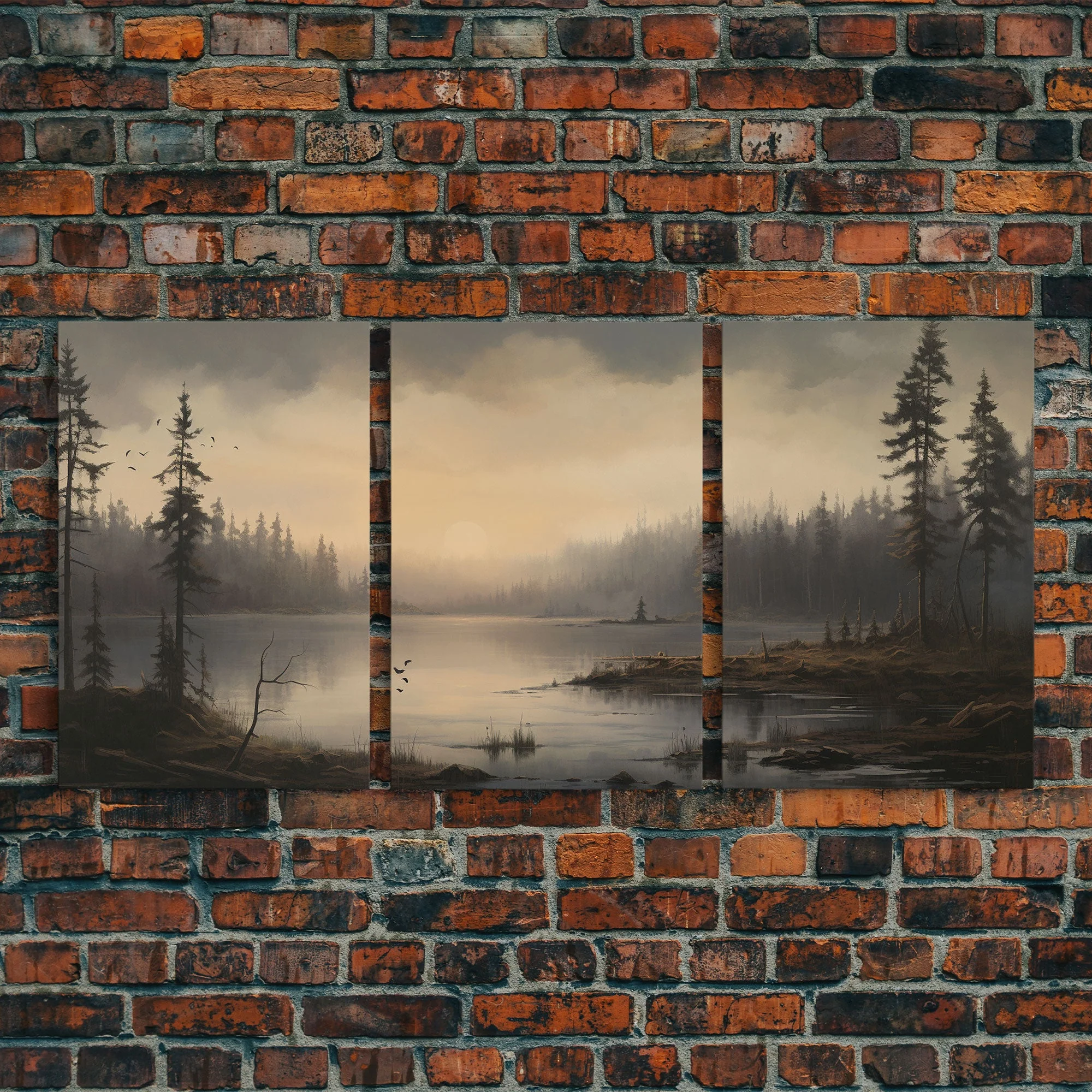 Moody 3 Piece Canvas Wall Art - Image 5