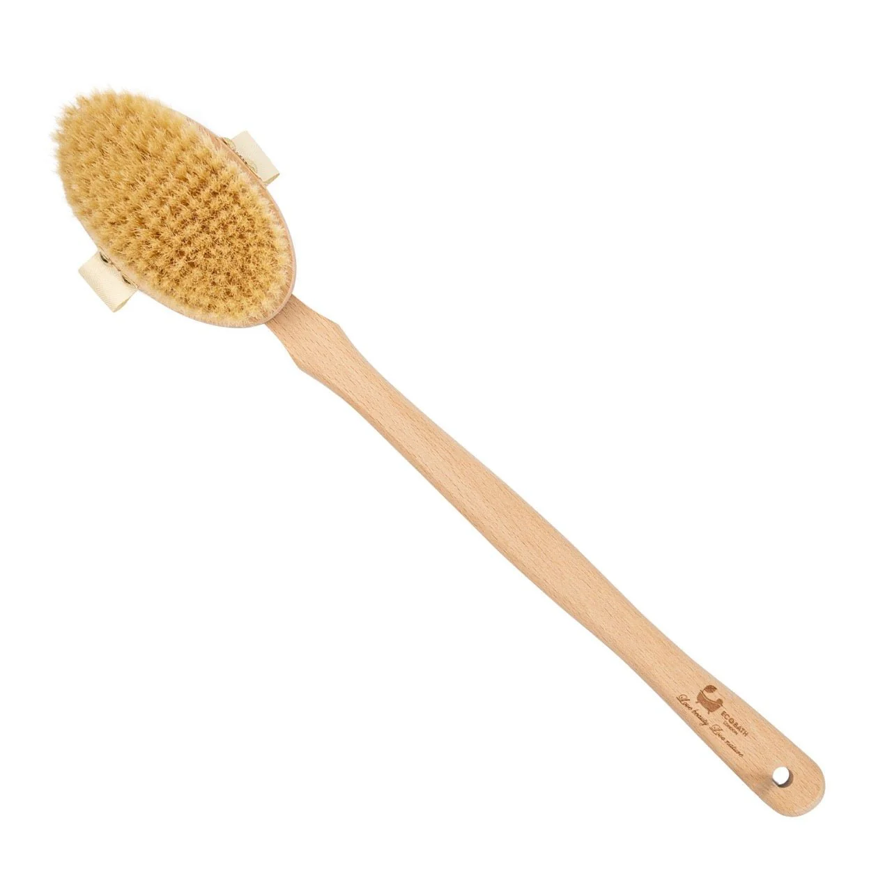 Natural Bristle Body Brush Detachable with Soft Bristles by Eco Bath London