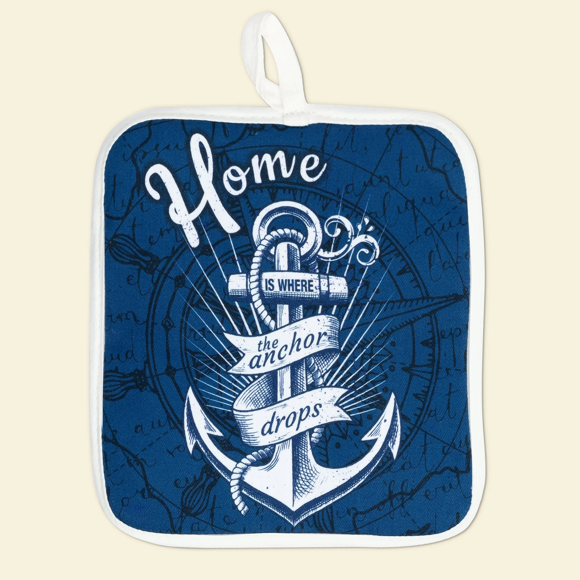 Nautic Home Anchor Oven Mitts And Potholder Set - Image 4