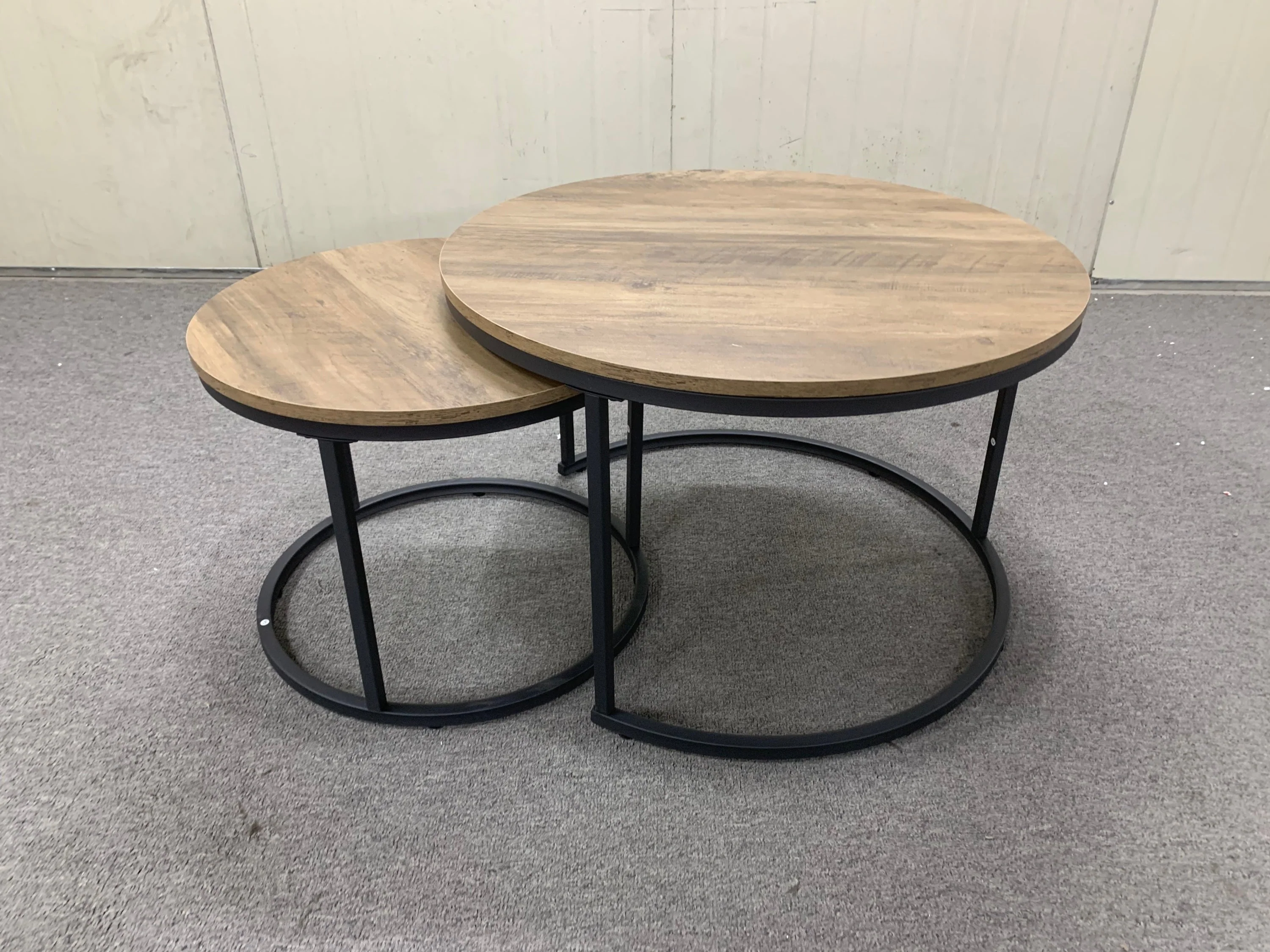 Nesting Coffee Table Set of 2 (27.6inch), Brown - Image 17