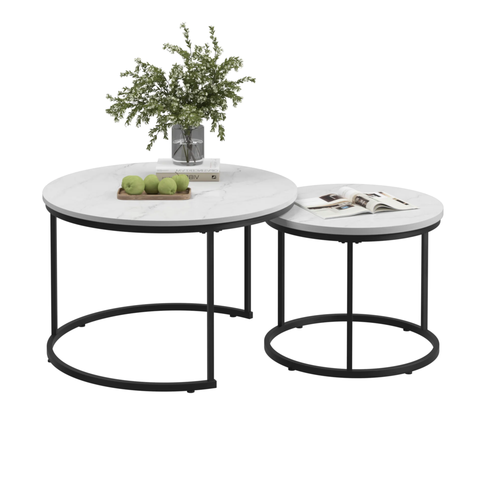 Nesting Coffee Table Set of 2, 27.6inch - Image 14