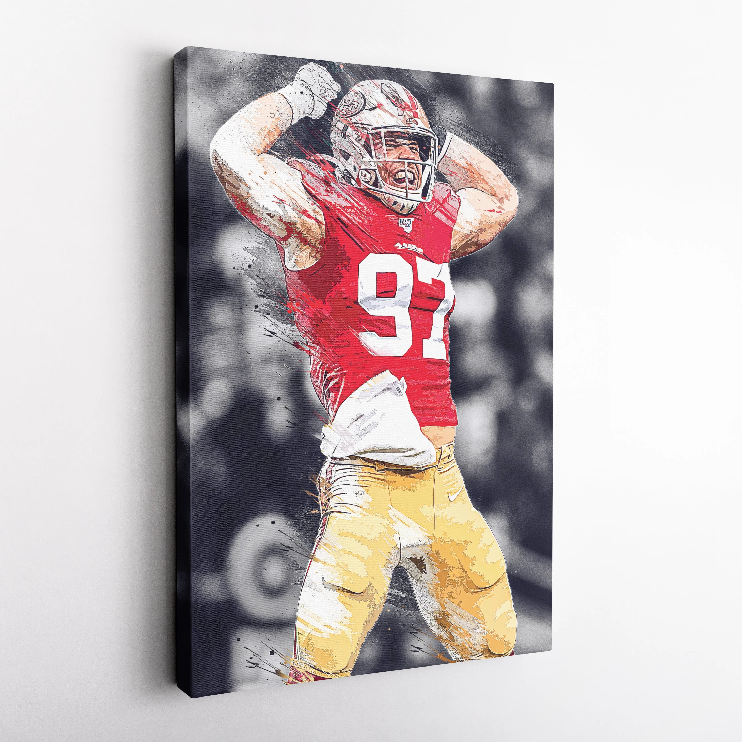 Nick Bosa Canvas Art – 49ers NFL Celebration Wall Decor - Image 5