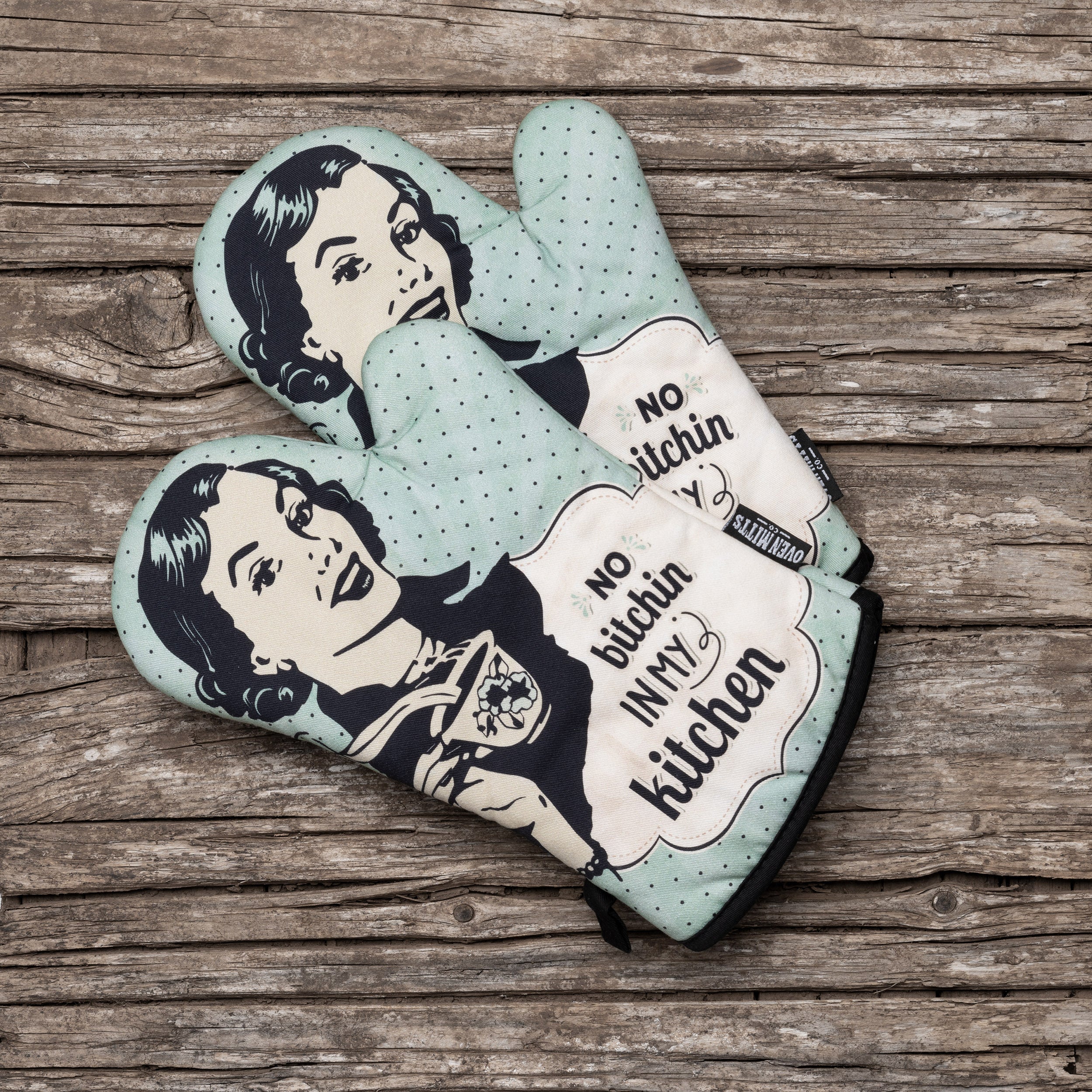 No Bitchin In My Kitchen Oven Mitts And Potholder Set - Image 5