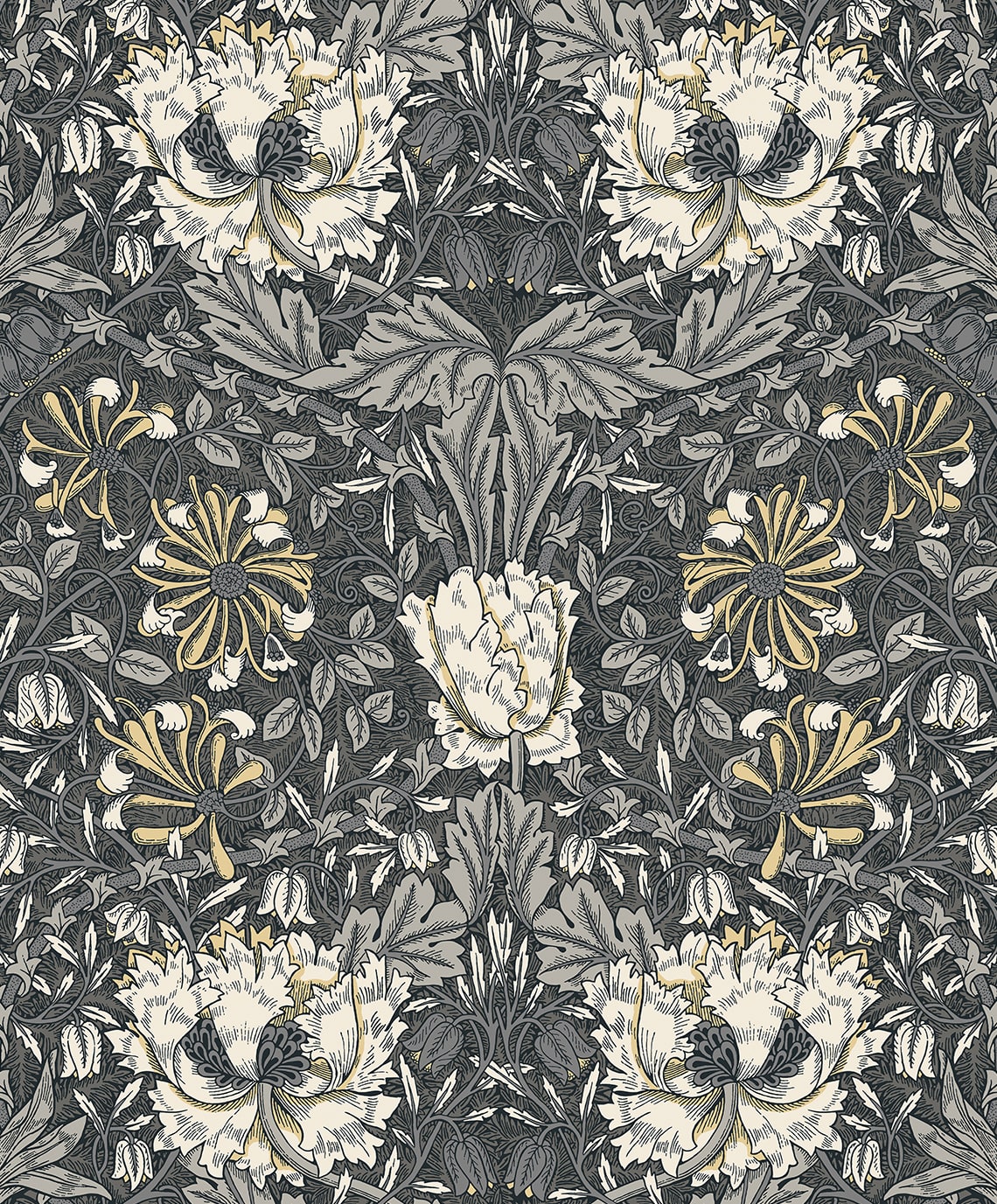 Ogee Flora Vintage Unpasted Wallpaper - Image 16