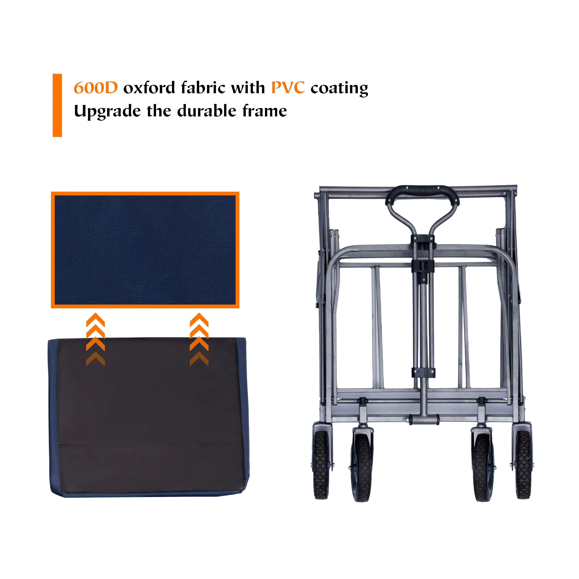 Outdoor Garden Multipurpose Micro Collapsible Trolley Cart/Wagon - Image 5