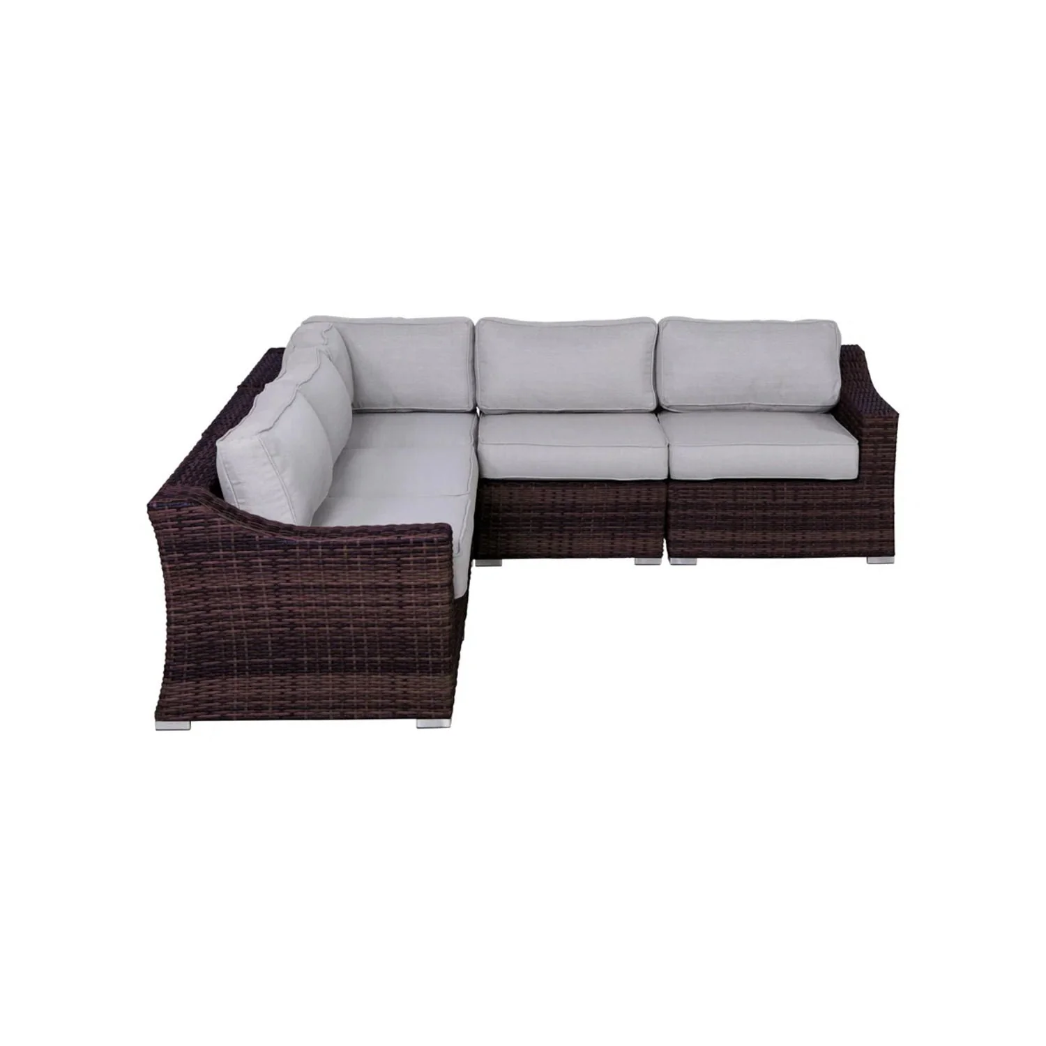Outdoor Wicker Sofa Seating With Cushions - Image 6
