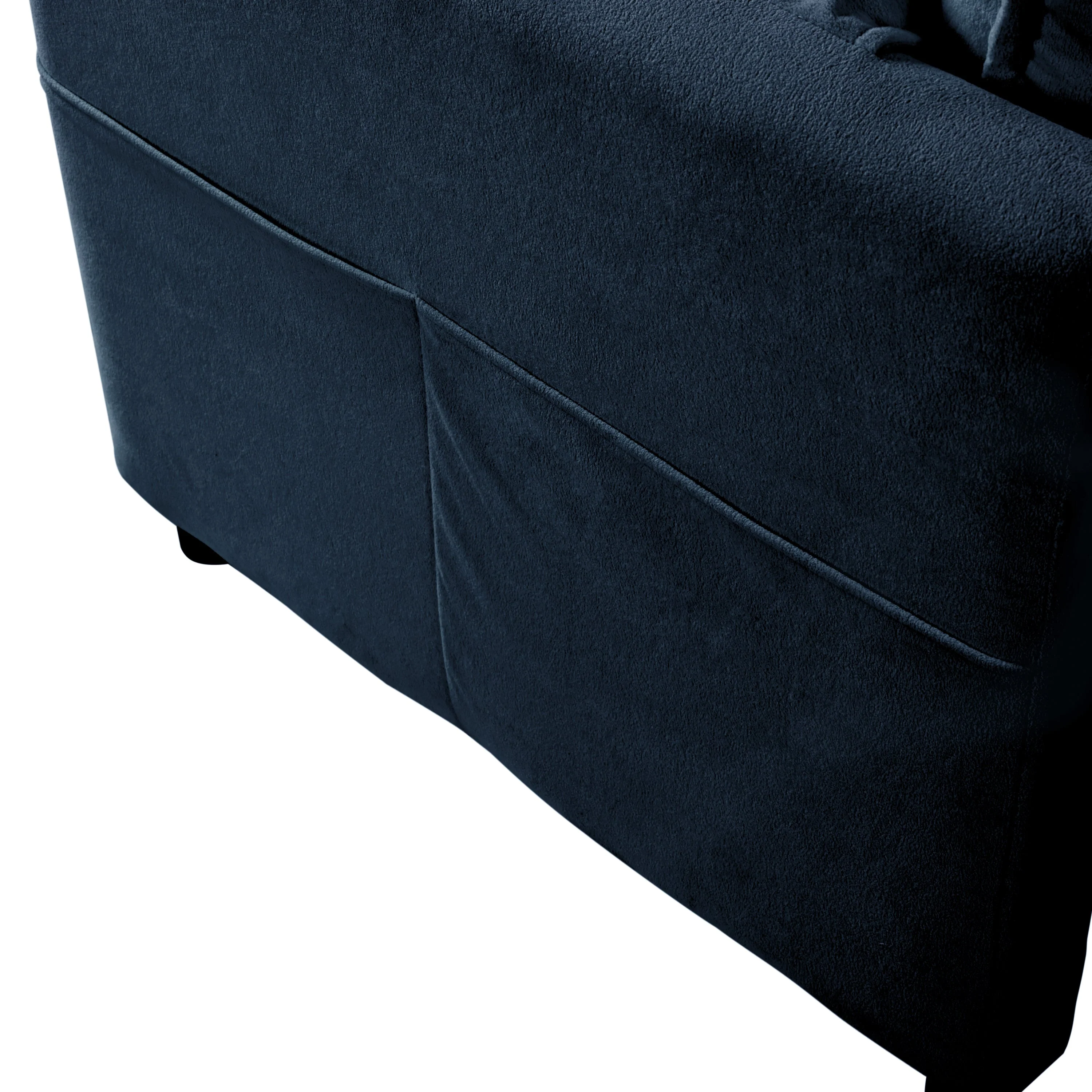 Oversized Deep Seat Sectional Sofa with 3 Ottomans & Pillows, Blue - Image 16