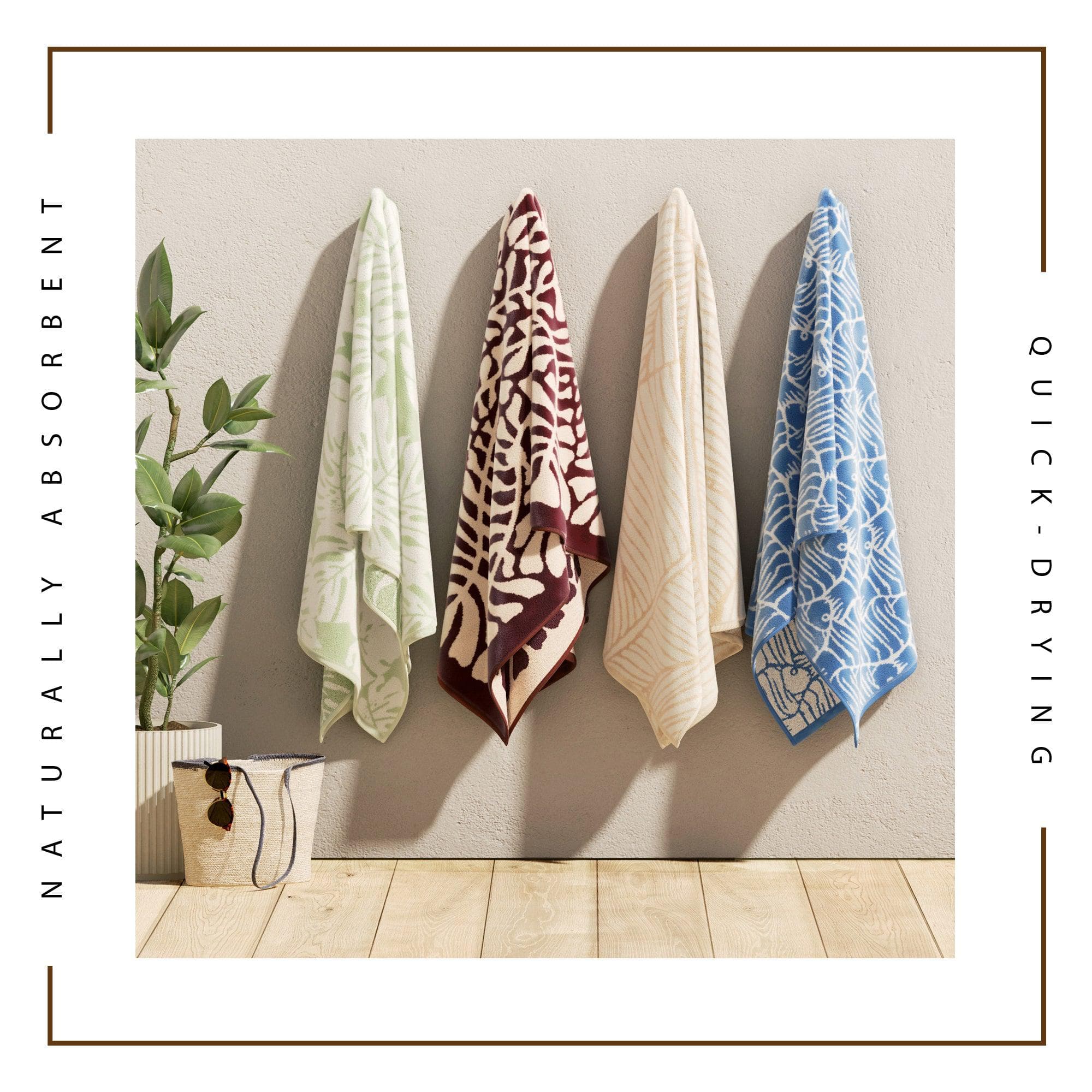 Oversized Retro Printed Beach Towel - St. Barts Collection - Image 29