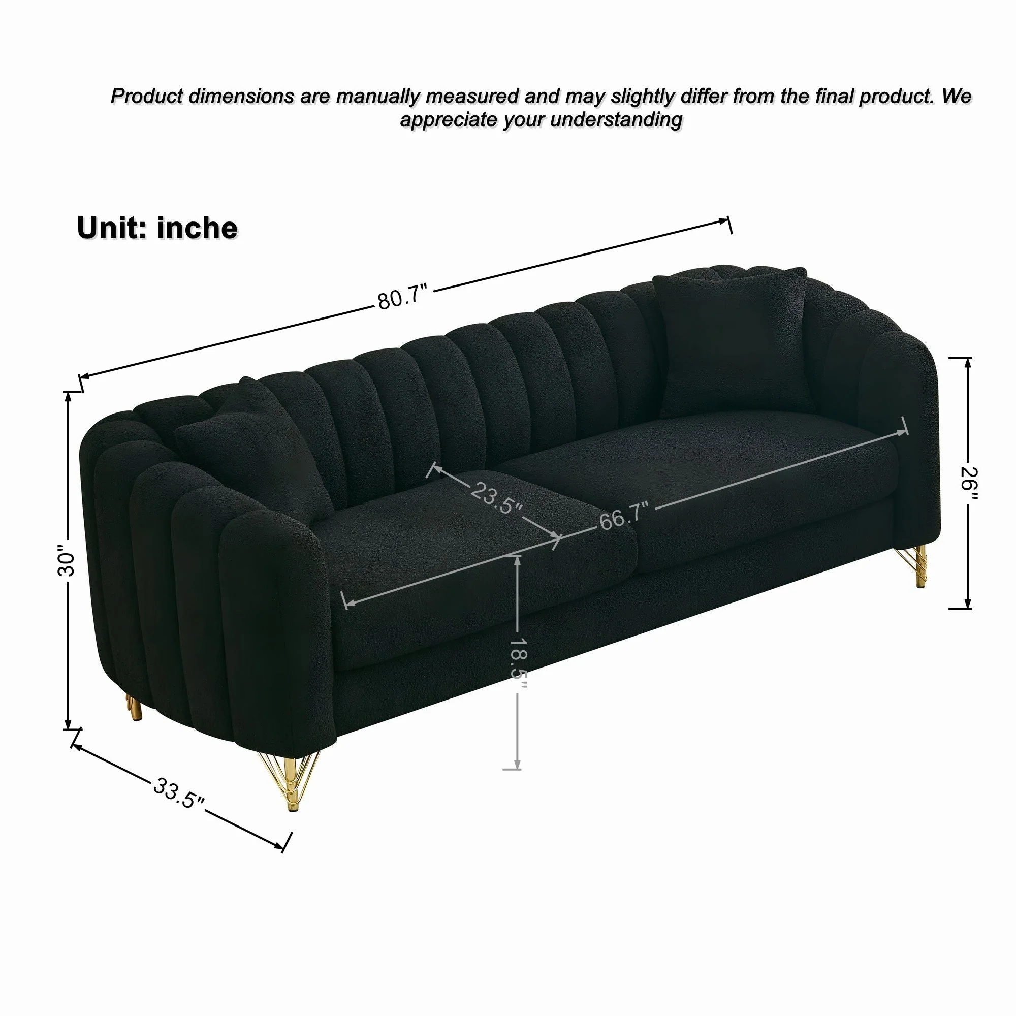 Oversized Sofa, Deep Tufted Couch - Image 14