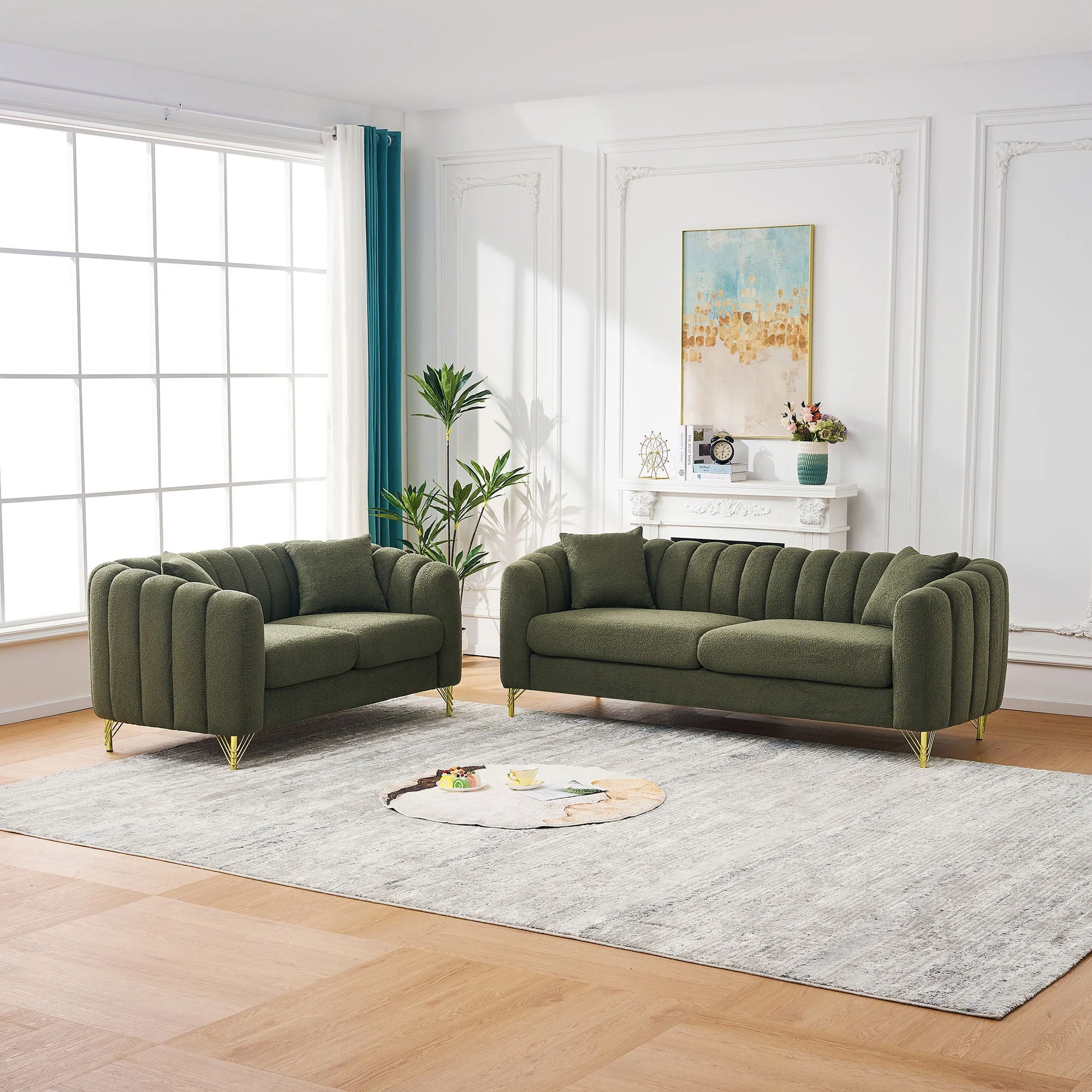 Oversized Sofa, Deep Tufted Couch - Image 21