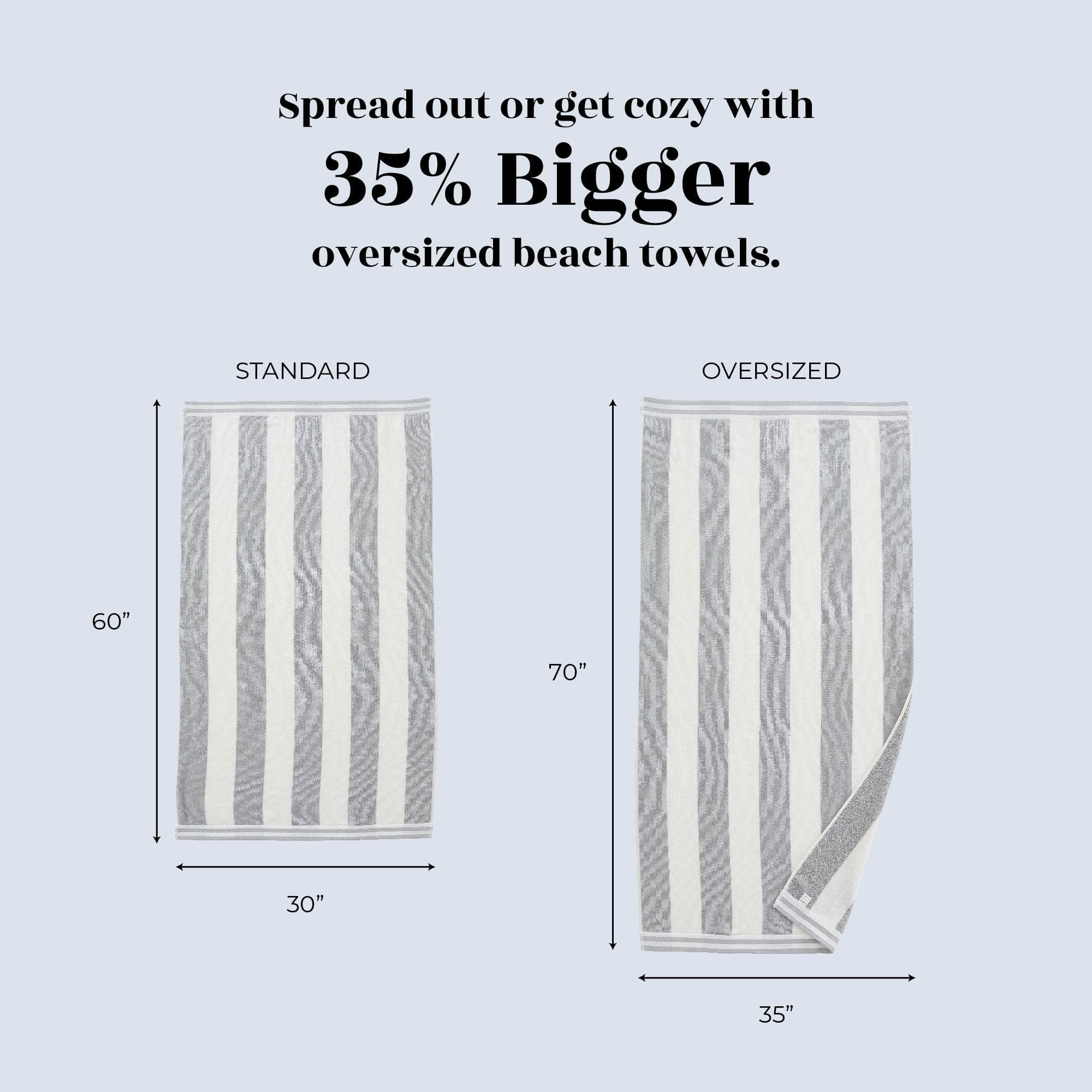 Oversized Striped Cabana Beach Towel - Edgartown Collection - Image 23