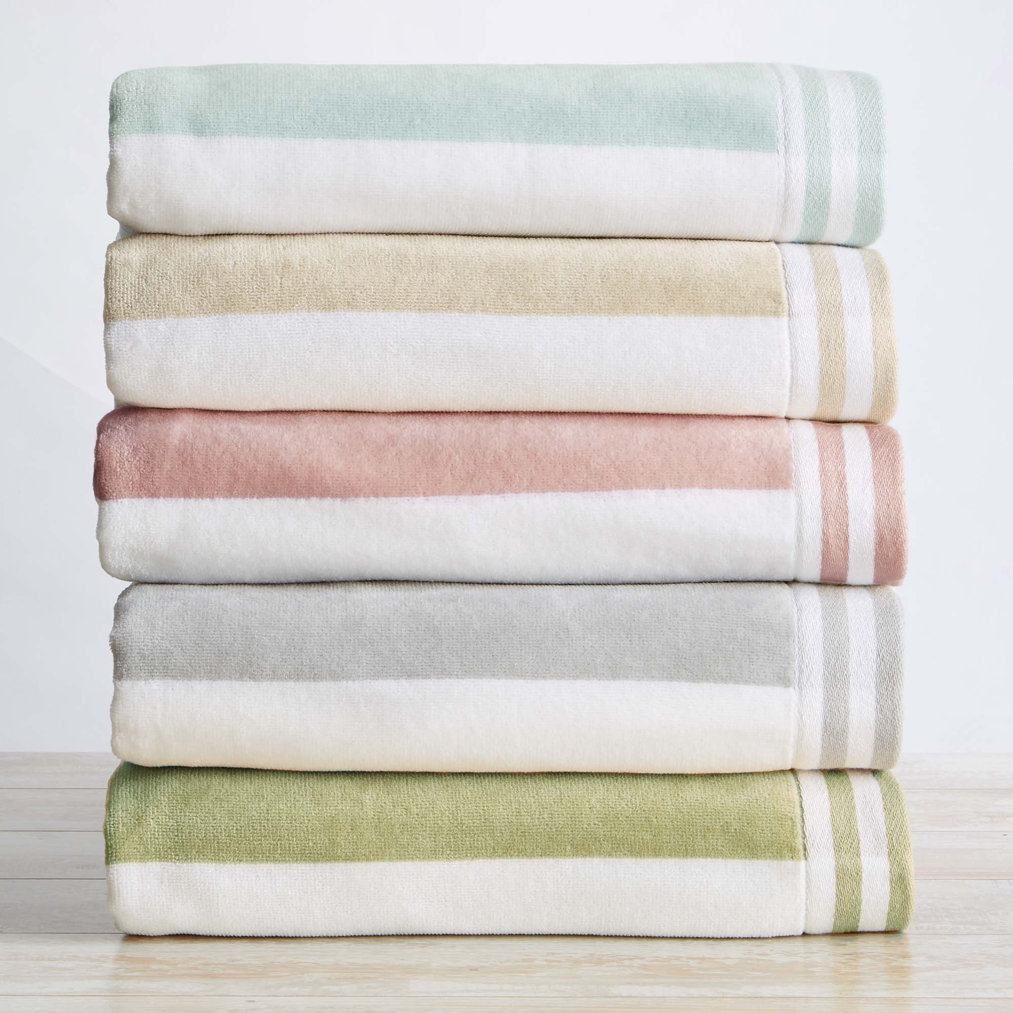 Oversized Striped Cabana Beach Towel - Edgartown Collection - Image 48