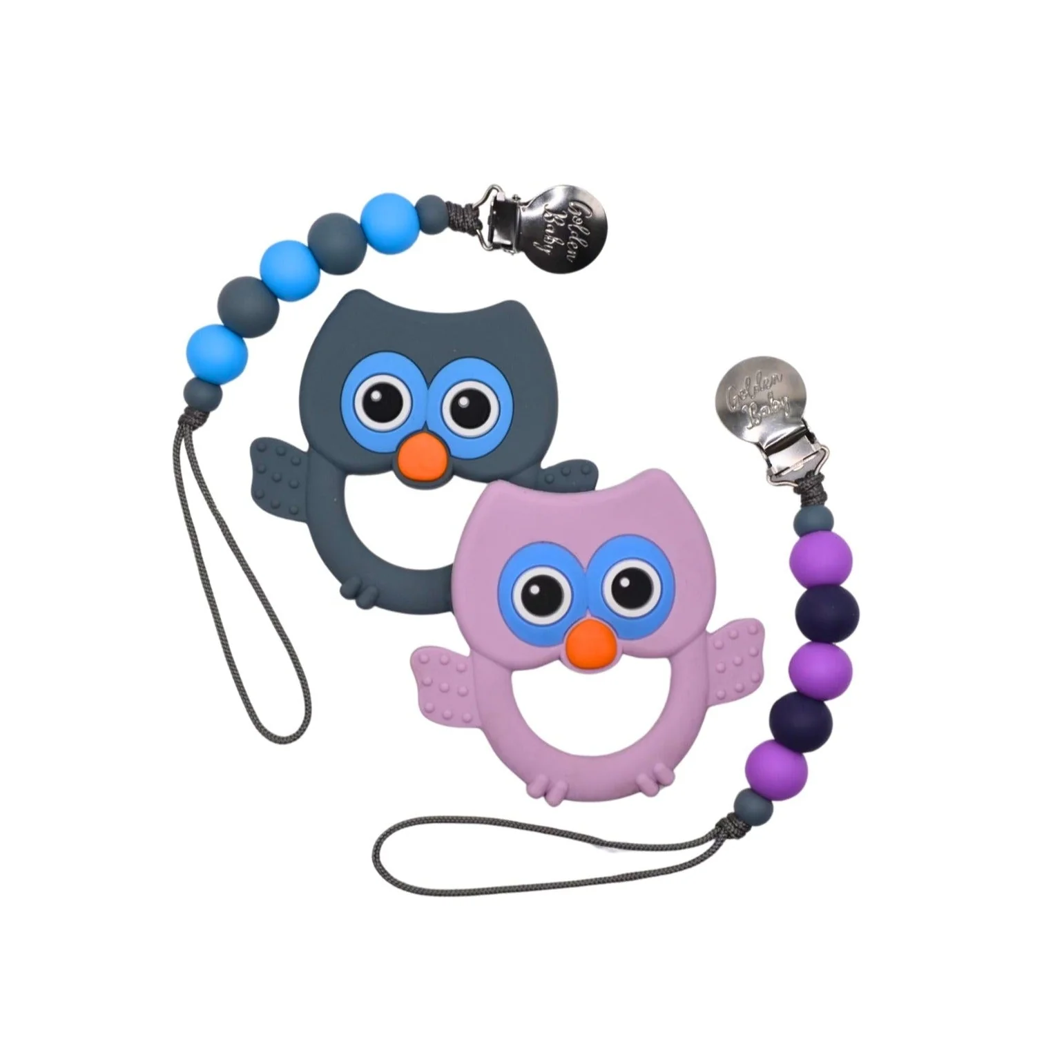 Owl Teether Set - Purple - Image 2