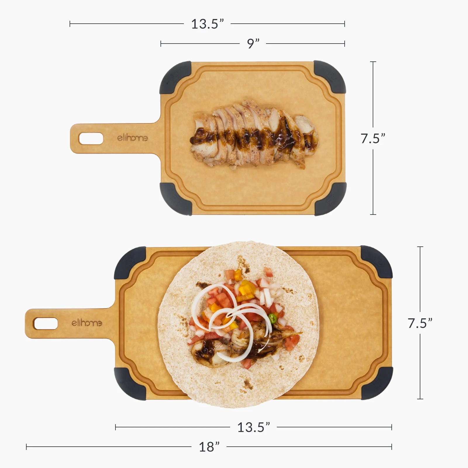 Paddle Series Cutting & Serving Board with Handle, Small - Image 8