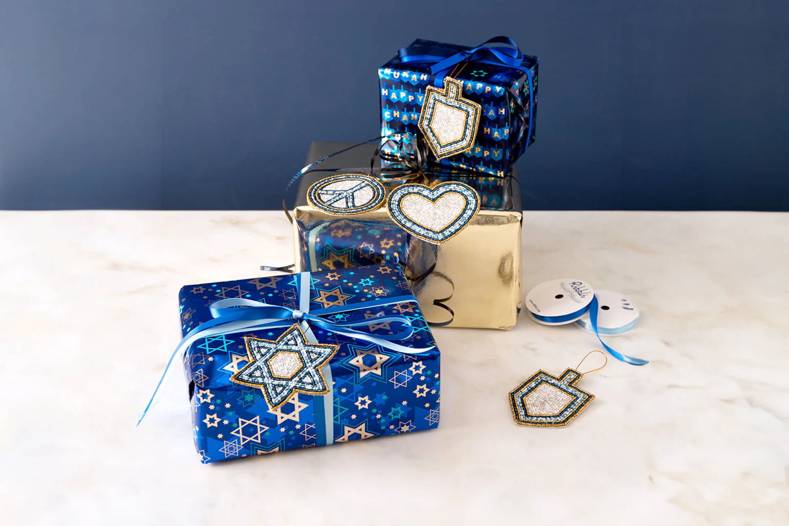 Peace, Love, Dreidel Ornament Set Holiday Decor - Image 3