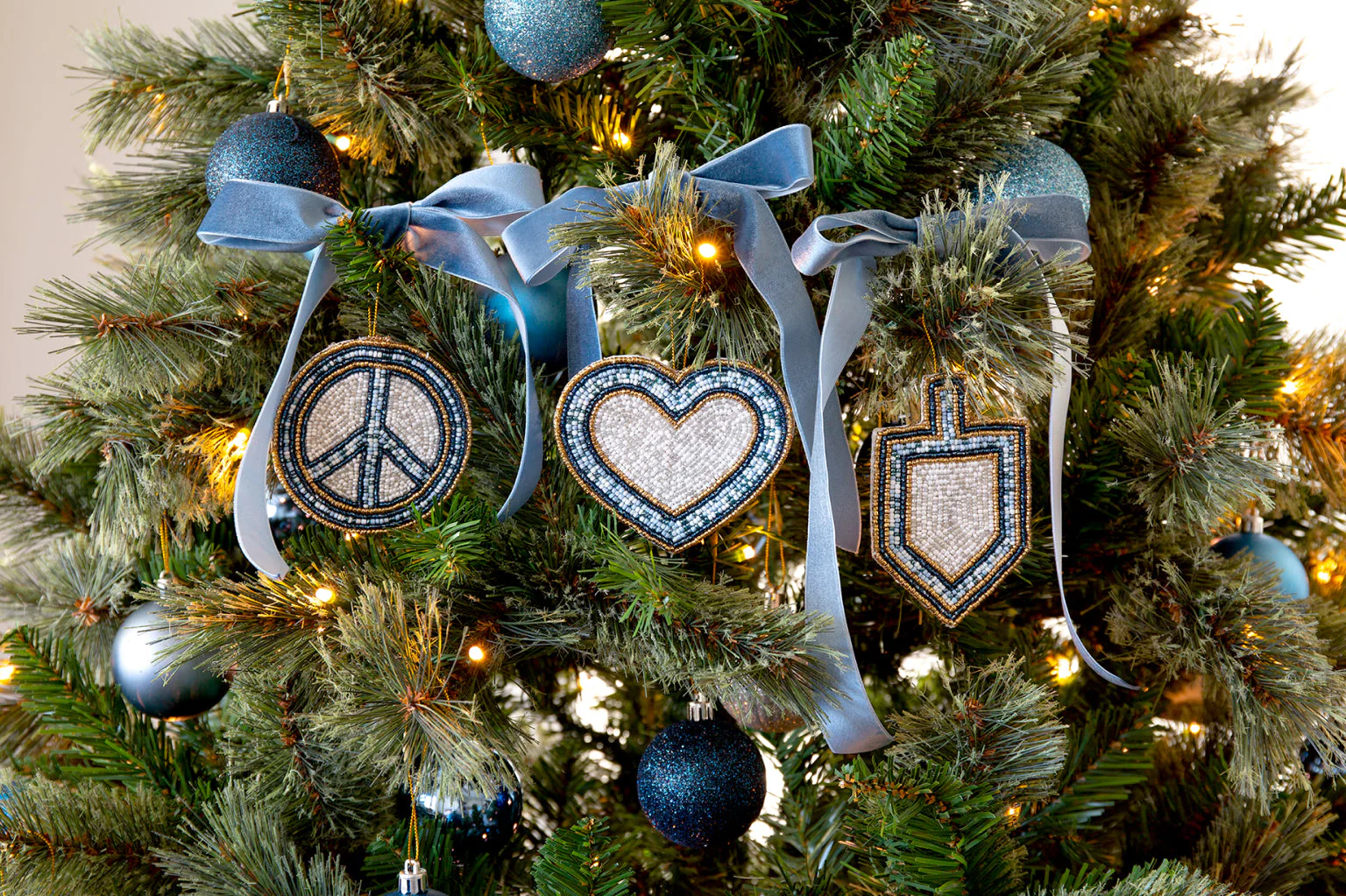 Peace, Love, Dreidel Ornament Set Holiday Decor - Image 4