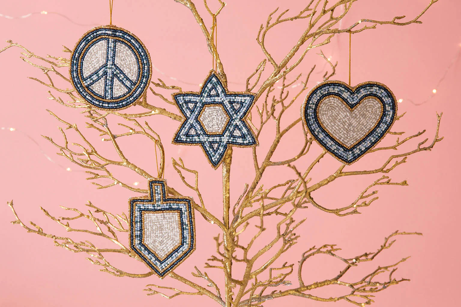 Peace, Love, Dreidel Ornament Set Holiday Decor - Image 5