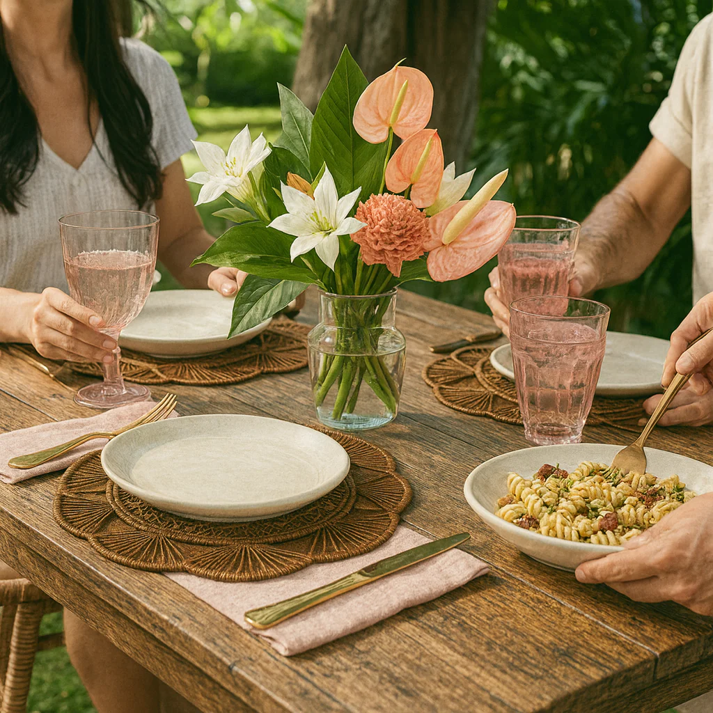 Petal Perfection Handwoven Iraca Placemat - Image 11