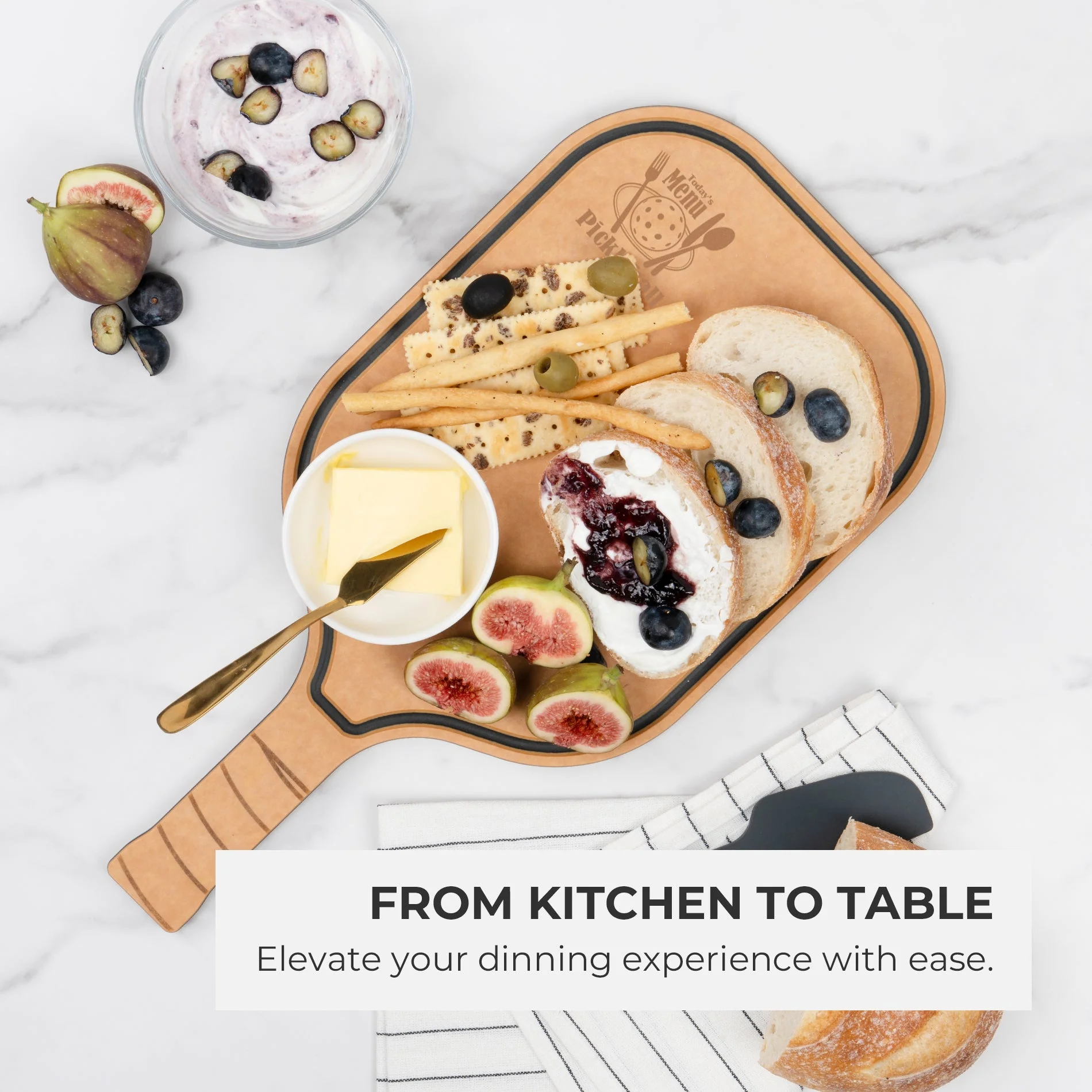 Pickleball Charcuterie Cutting Board -"Today's Menu: Pickleball" - Image 13