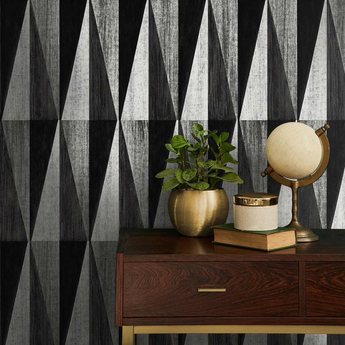Pieced Diamonds Geometric Peel and Stick Removable Wallpaper - Image 5