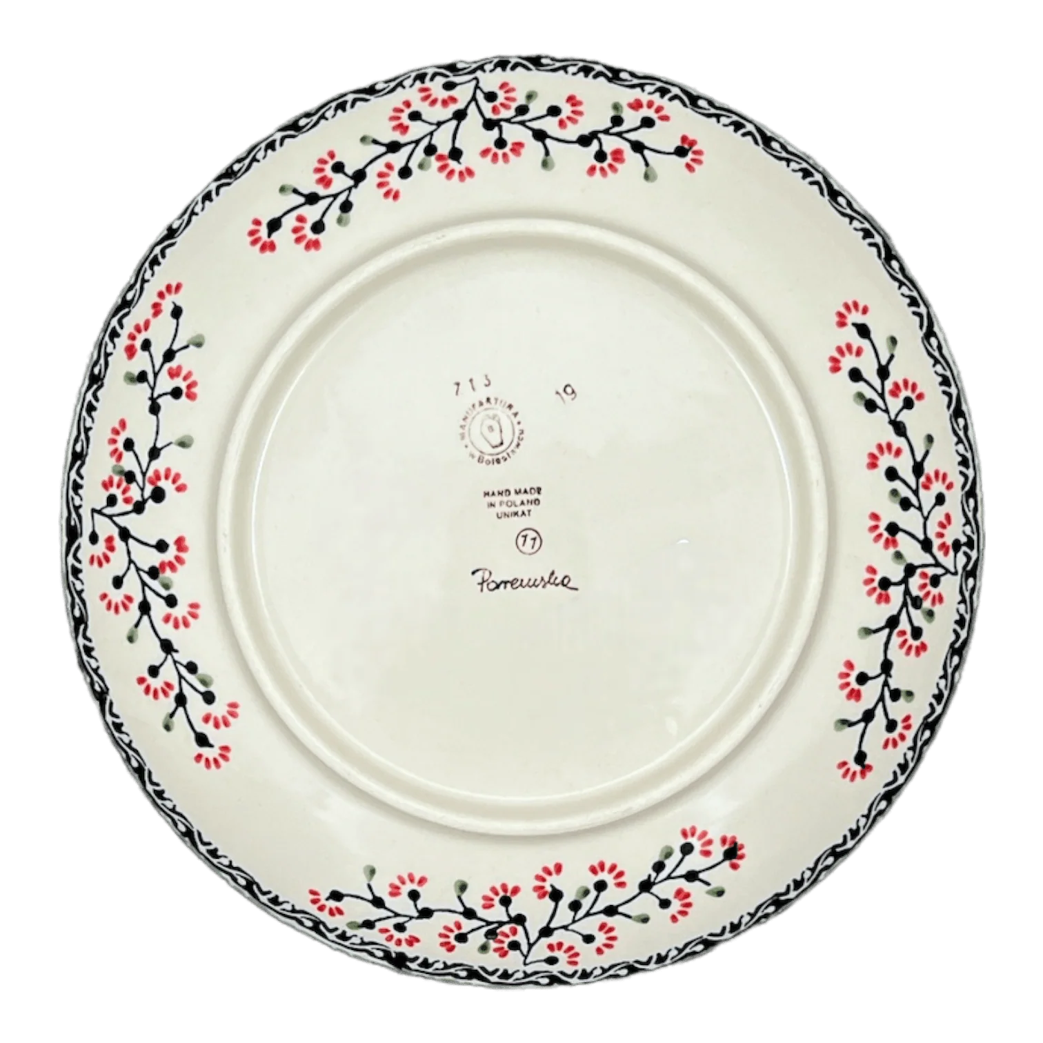 Plate, Round, Dinner, 10" in "Cherry Blossoms" by Manufaktura - Image 4