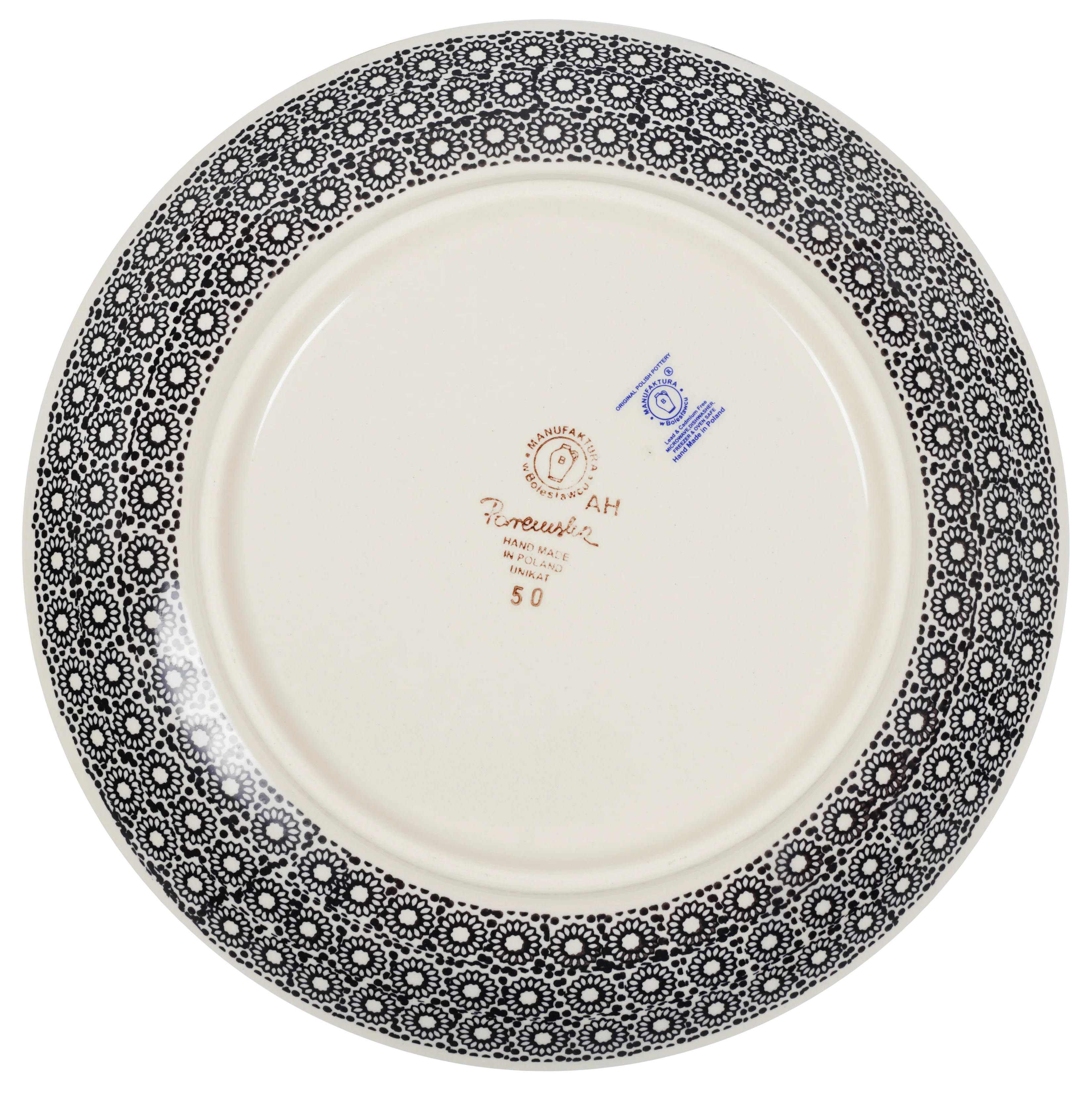 Plate, Round, Dinner, 10" in "Duet in Black & Grey" by Manufaktura - Image 3