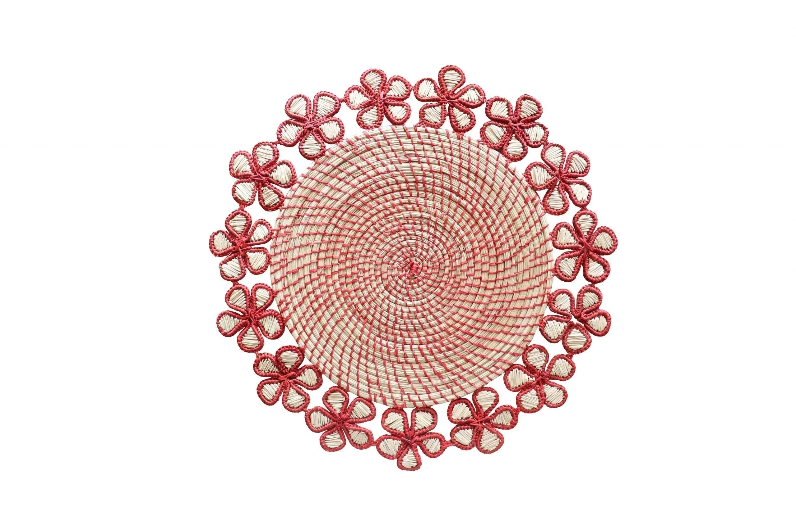 Plumeria Handwoven Iraca Placemat - Image 4