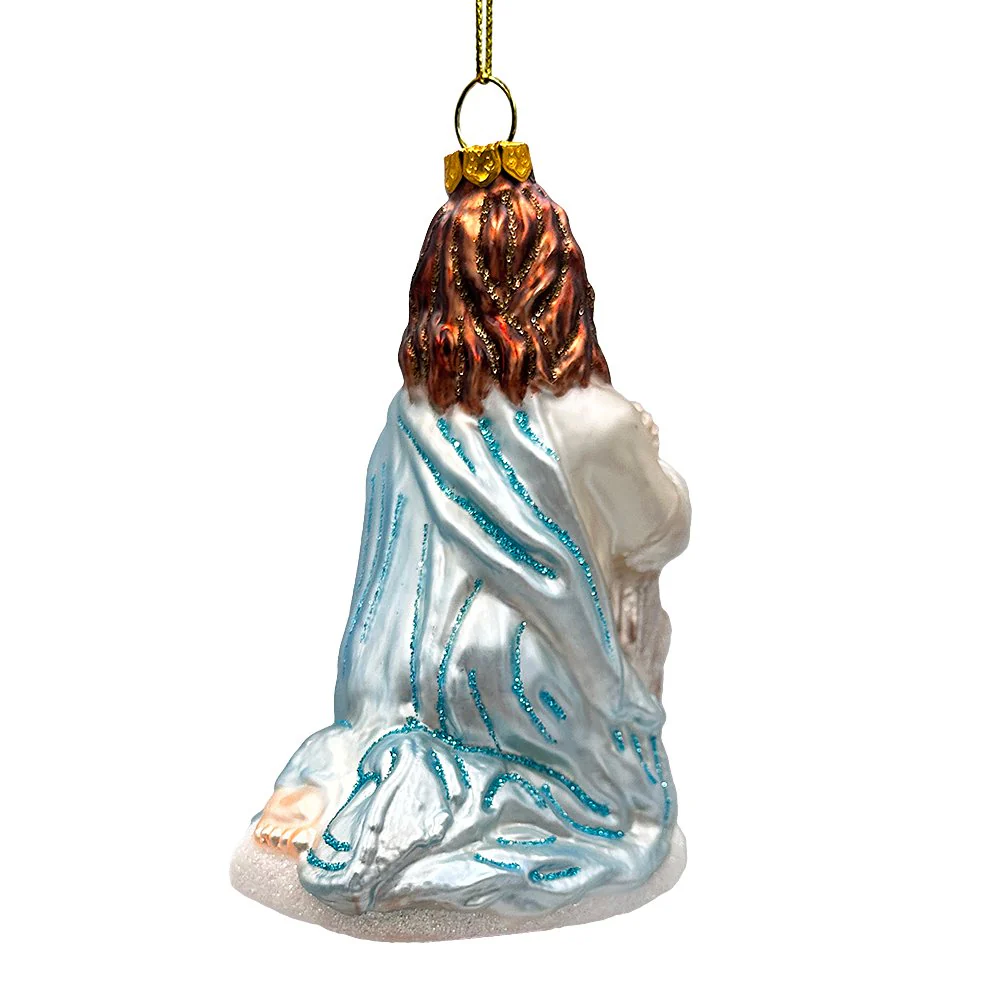 Praying Jesus Handcrafted Glass Christmas Ornament, Religious Christian Tree Decoration by OrnamentallyYou - Image 6