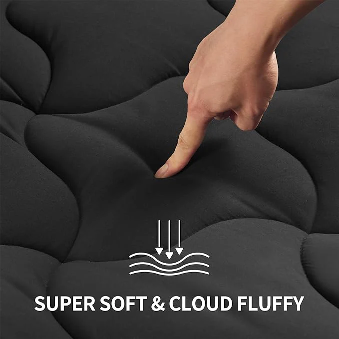 Premium Cooling Mattress Pad - Black - Image 2