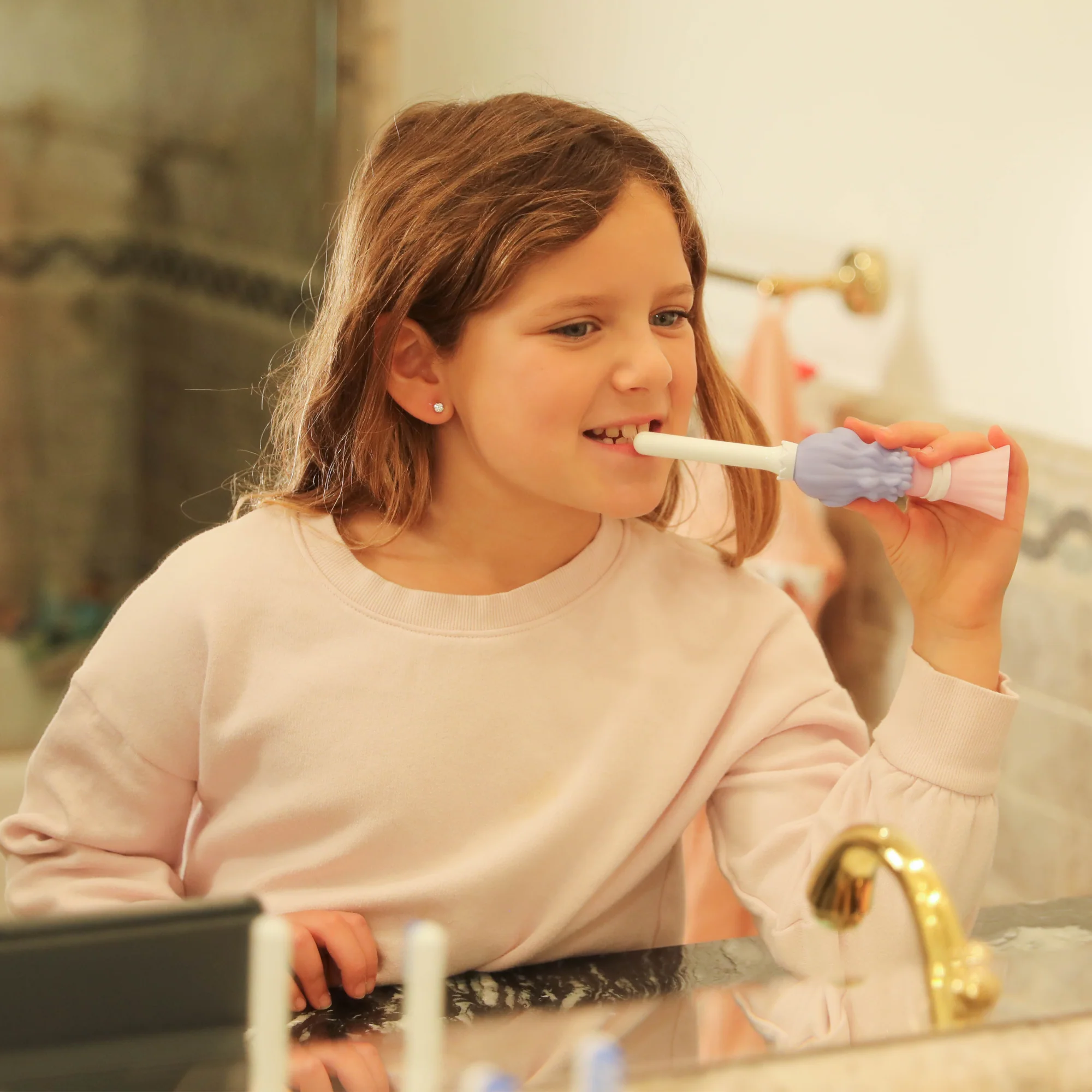 Princess Pearly Whites Toothbrush for Kids With Bonus Brush - Image 4