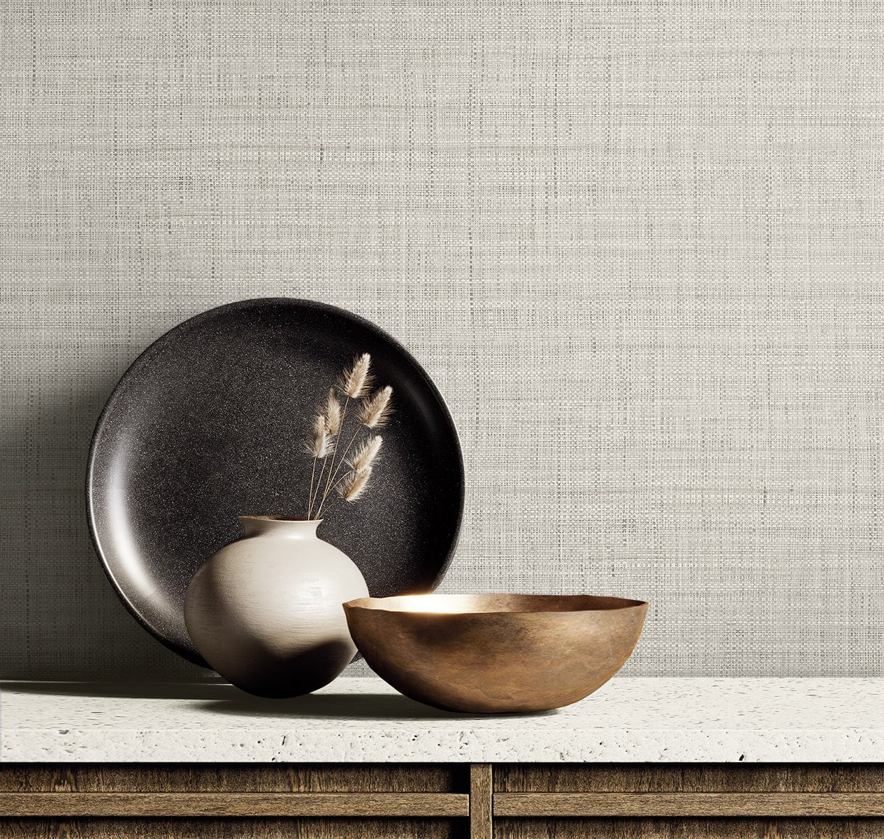 Raffia Harvest Twine Faux Weave Embossed Vinyl Unpasted Wallpaper - Image 9