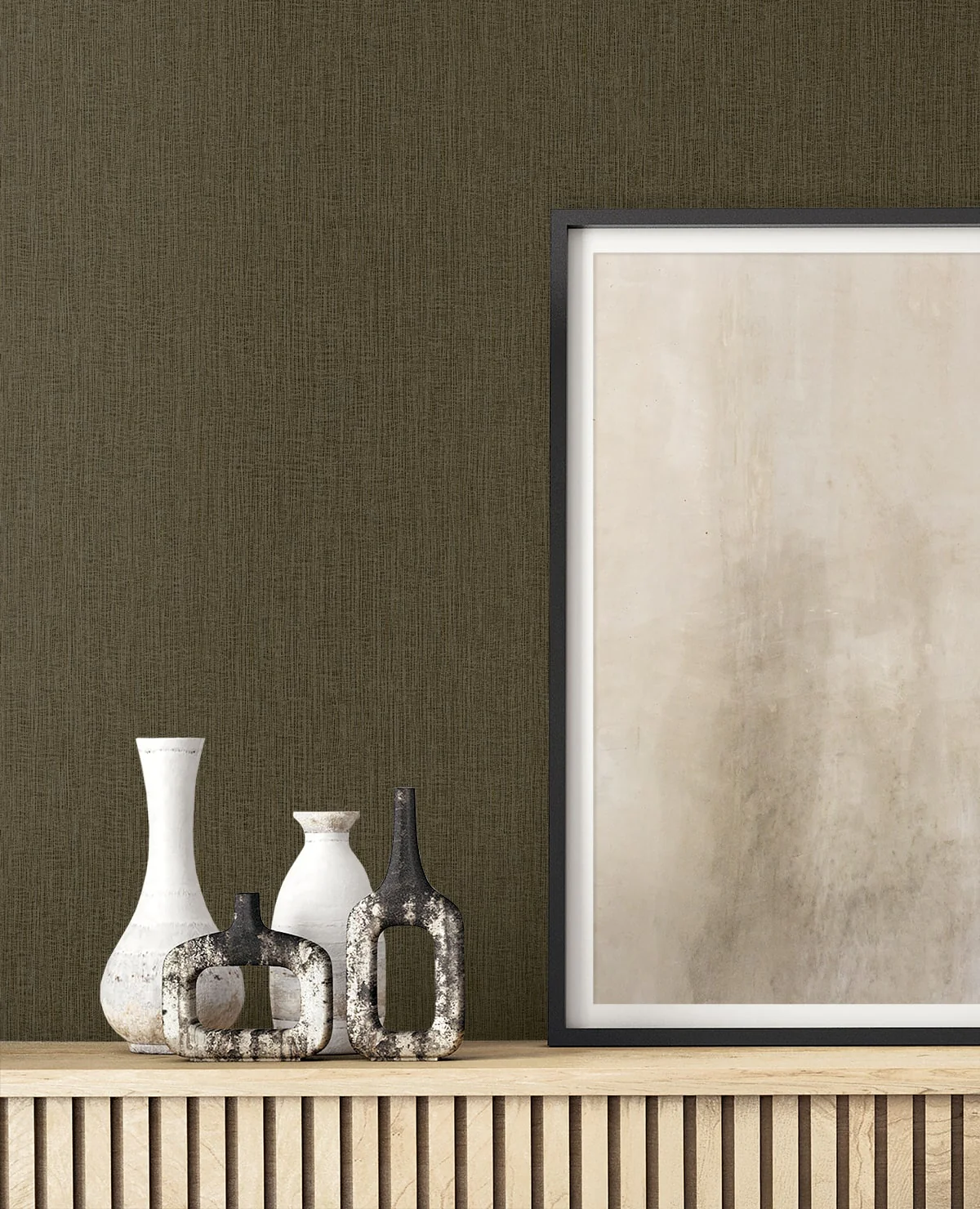 Raffia Natural Tether Embossed Vinyl Unpasted Wallpaper - Image 21