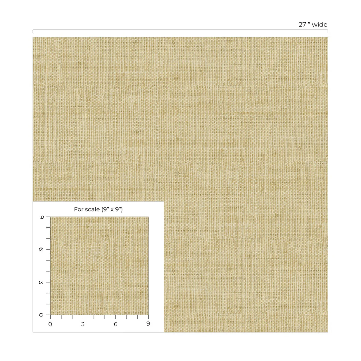 Raffia Wild Bind Faux Weave Embossed Vinyl Unpasted Wallpaper - Image 4