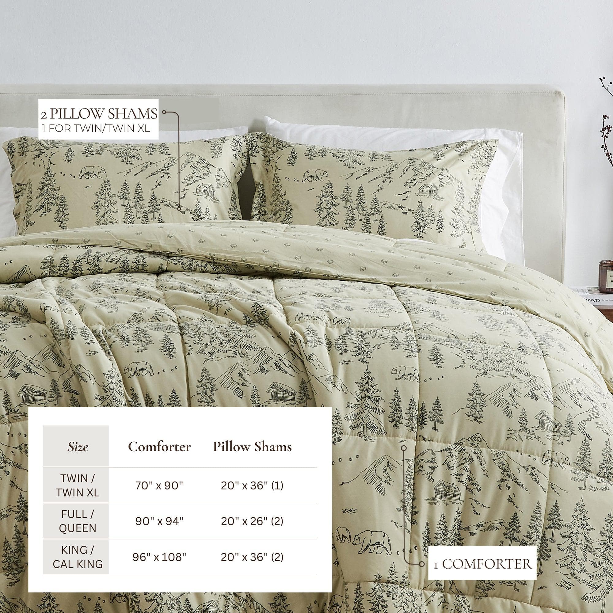 Reversible Christmas Comforter and Sham Set - Holiday / Lodge Odette Collection - Image 5