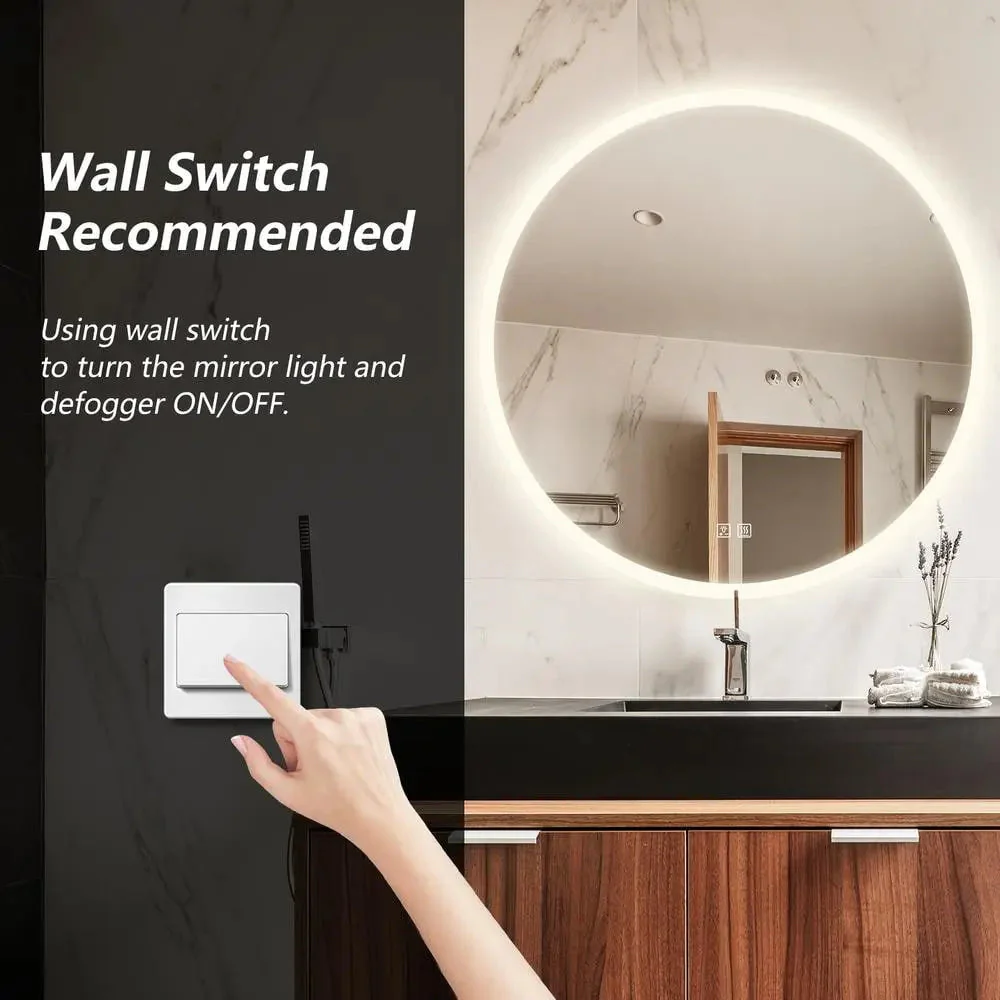 Round Backlit LED Vanity Mirrors With Dimmable Lights - Image 6