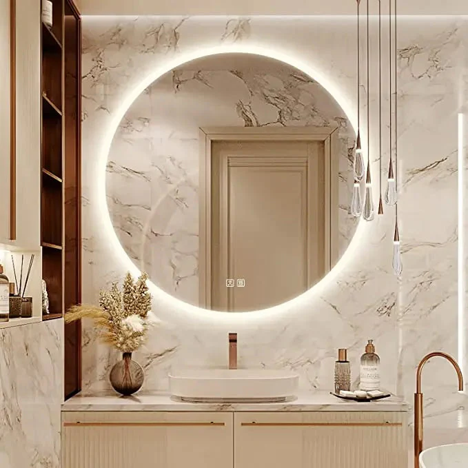 Round LED Bathroom, Vanity Mirror With Dimmable Lights - Image 11