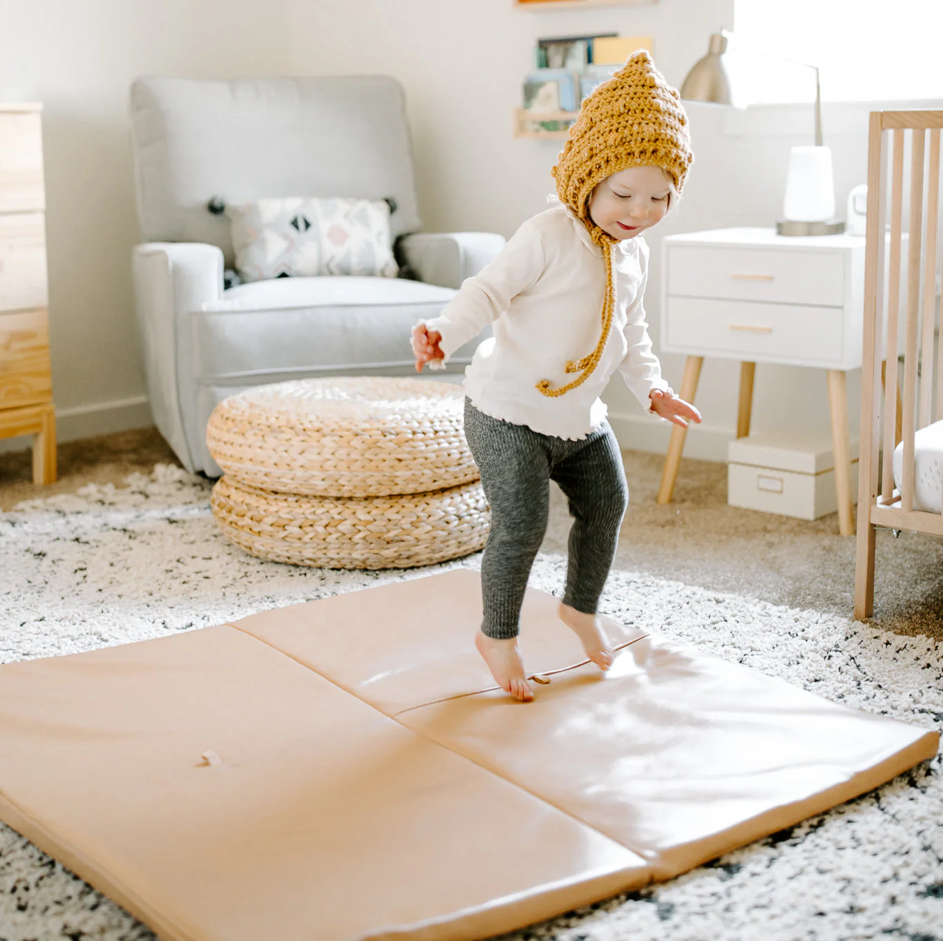 Sand Vegan Leather Mat - Image 3