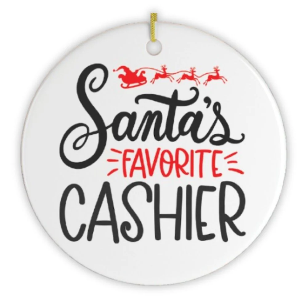 Santa's Favorite Cashier Christmas Ornament by OrnamentallyYou - Image 6