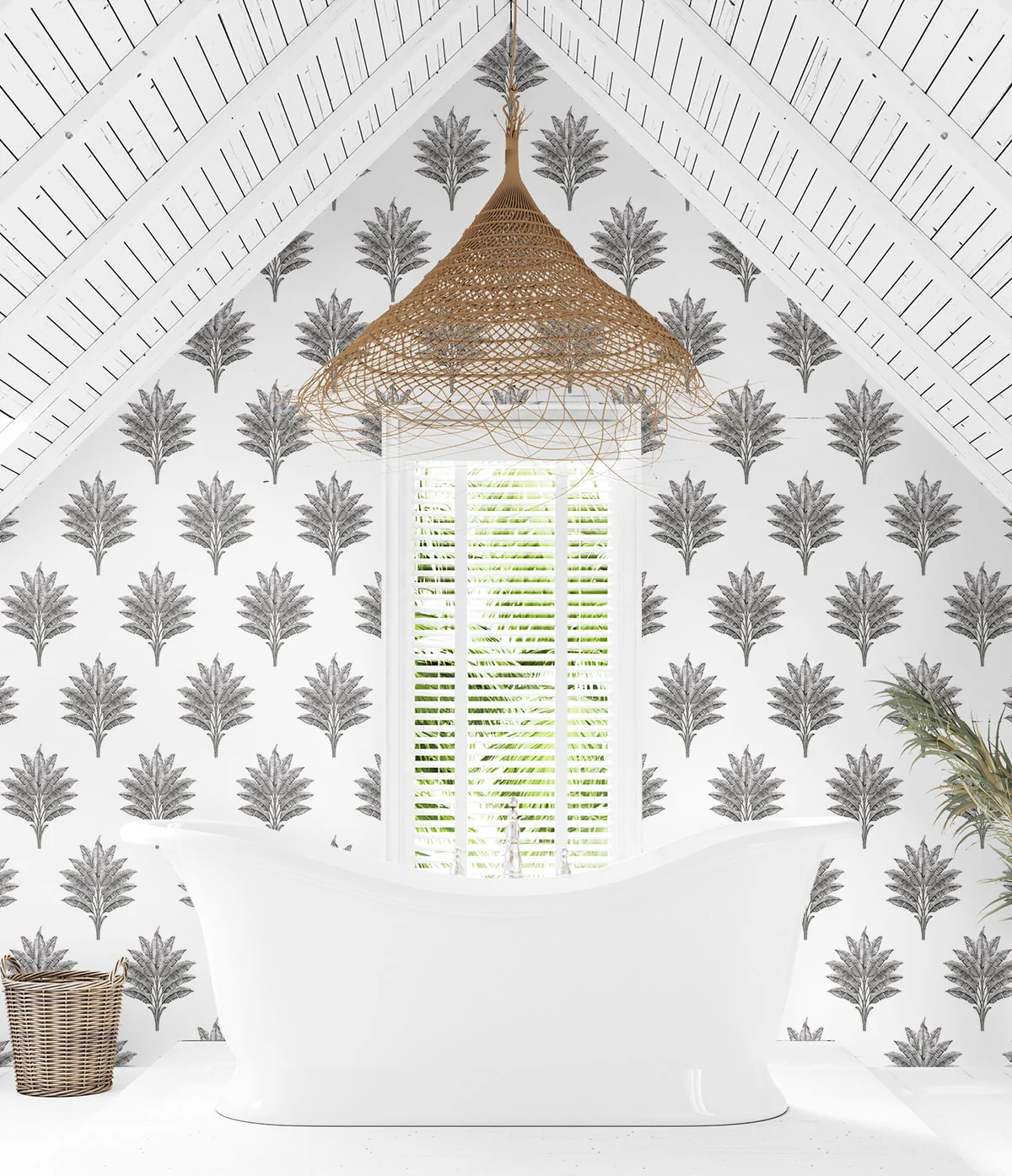 Sea Breeze Palm Peel and Stick Removable Wallpaper - Image 3