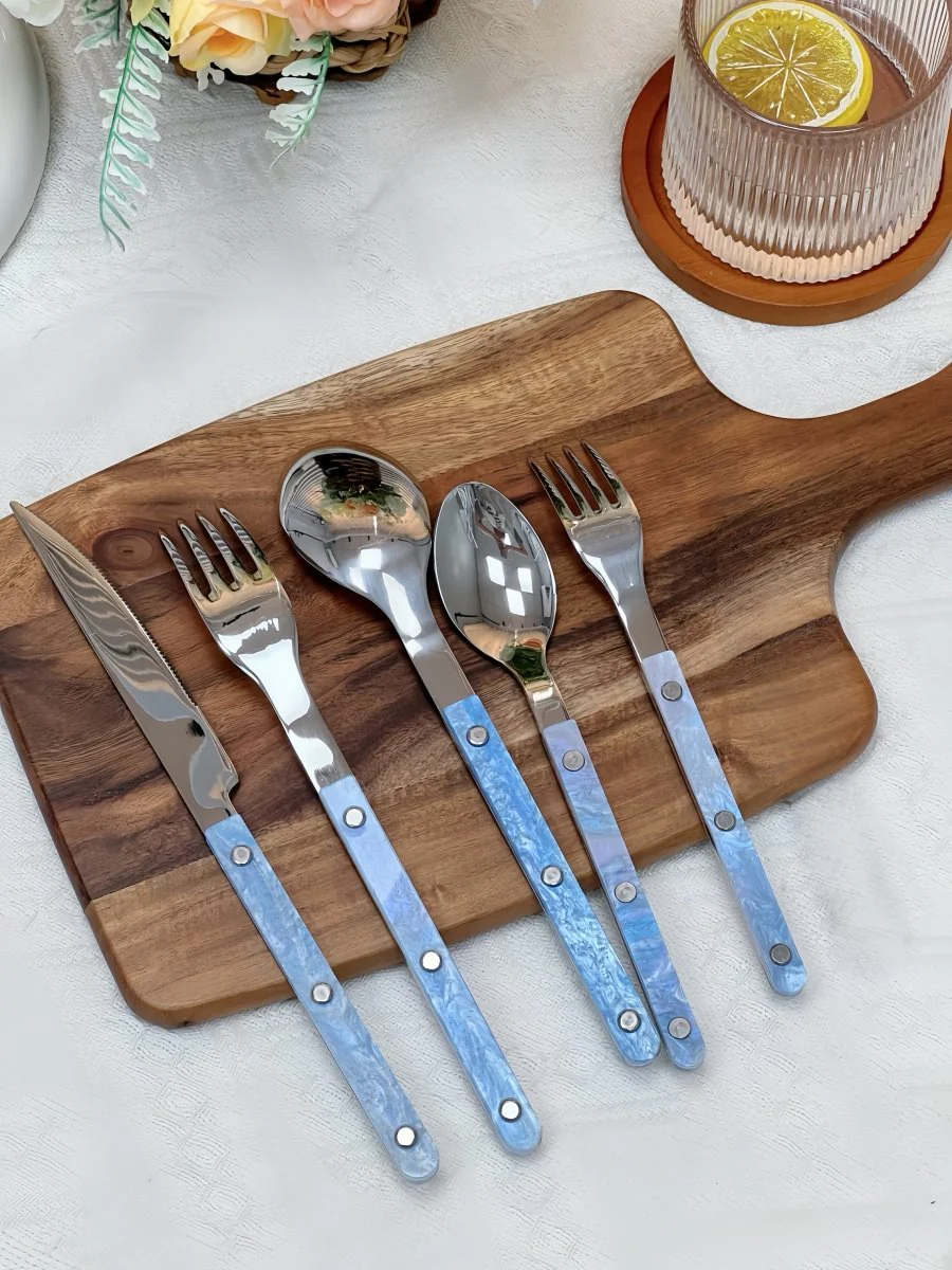 Set Of 10 Pcs Modern Nebula Cutlery, Flatware Set - Image 14