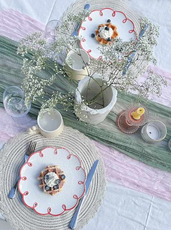 Set of 2 Cloud Ceramic Dinner Plates - Cute Whimsical - Image 5