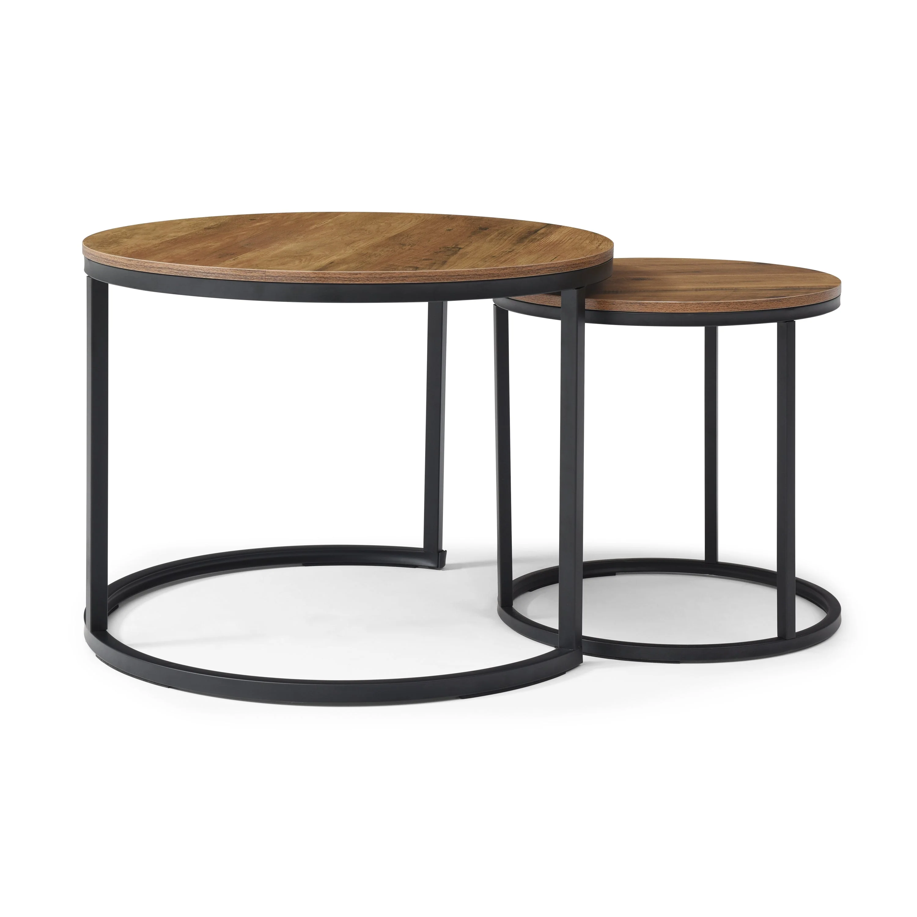 Set of 2 Coffee Table, Side Round End Table - Image 4