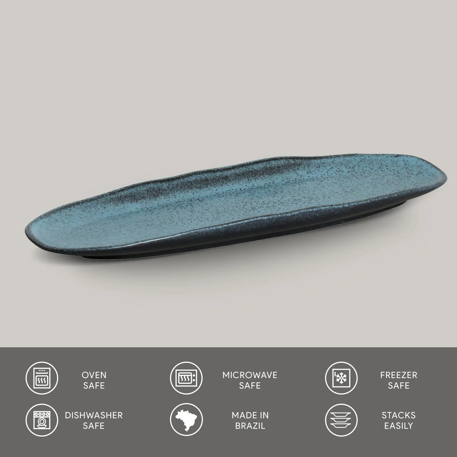 Shallow Organic Oval Platter Large Set of 4 - Image 27