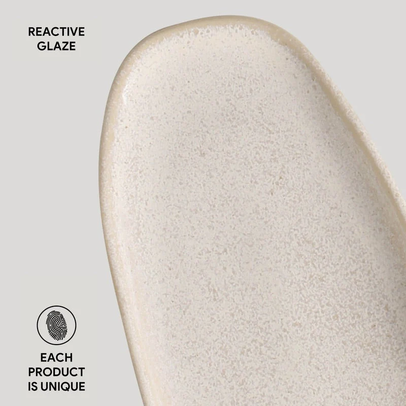 Shallow Organic Oval Platter Large Set of 4 - Image 4
