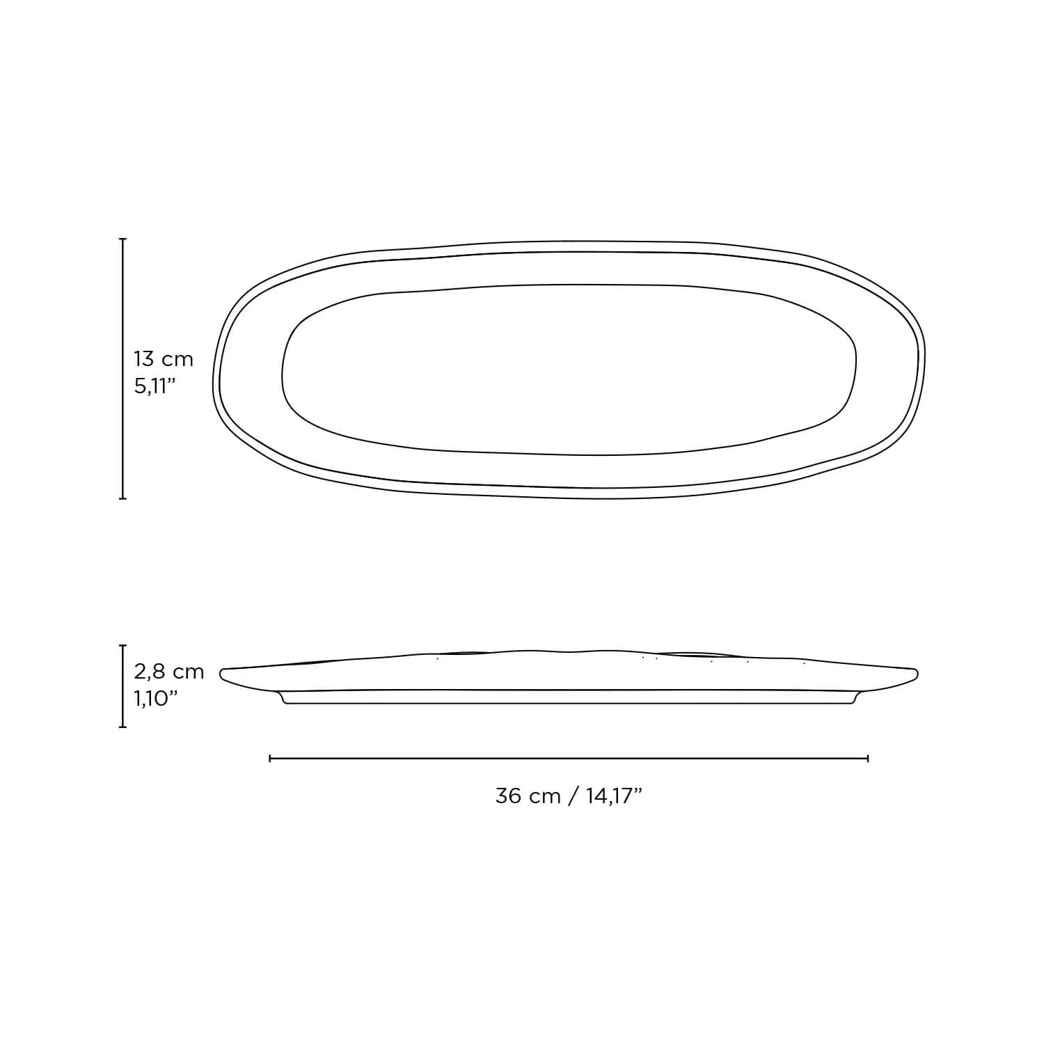 Shallow Organic Oval Platter Large Set of 4 - Image 70