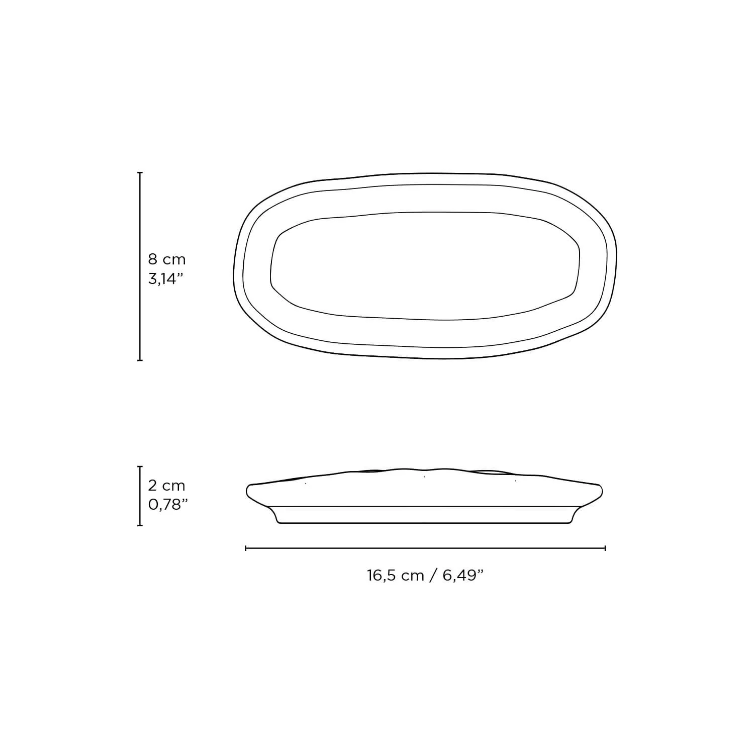 Shallow Organic Oval Platter Mini Set of 4 - Image 86