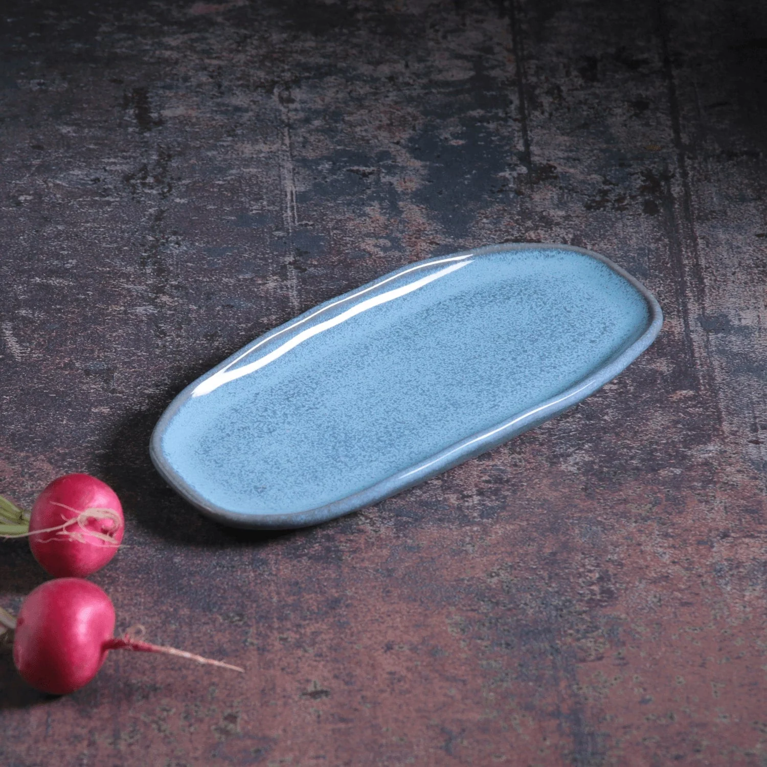 Shallow Organic Oval Platter Small Set of 4 - Image 12