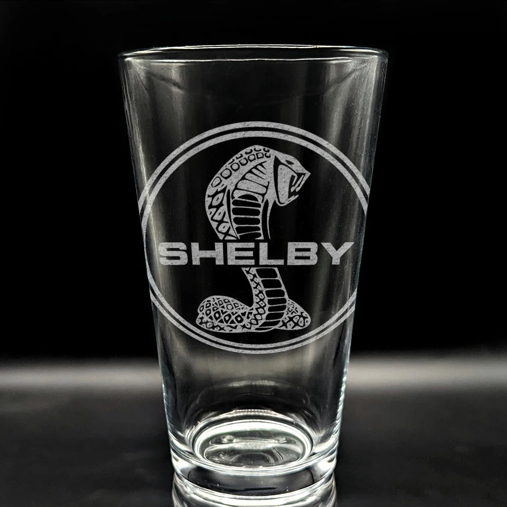 SHELBY EMBLEM Pint Glass by Lumengrave
