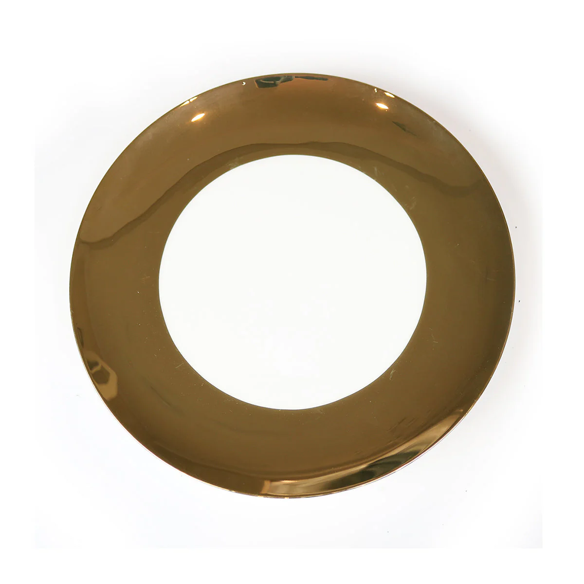 Shiny Wide Gold Rim Dinner Plate - Set of 4 - Image 2