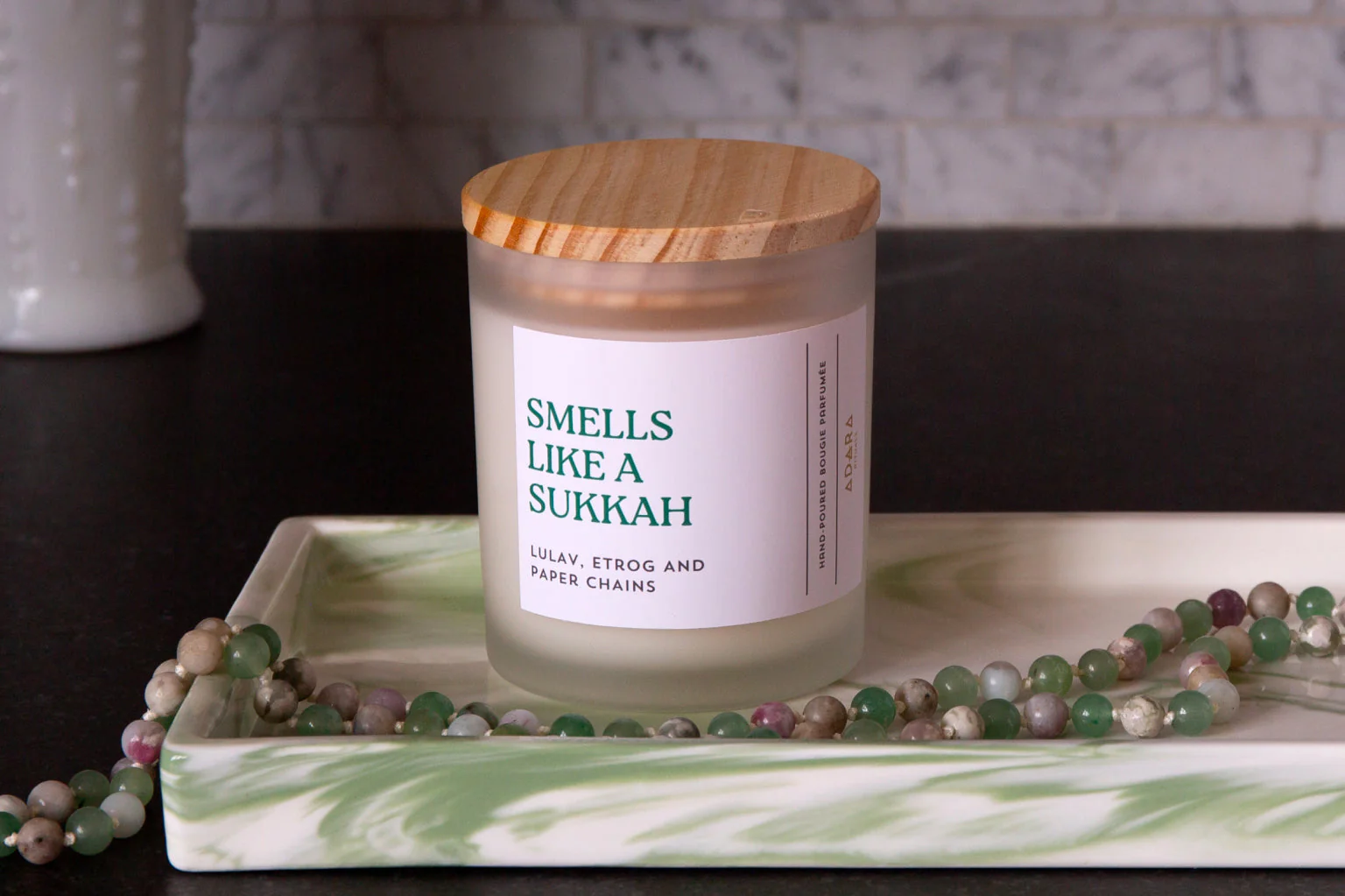 Smells Like A Sukkah - Lulav, Etrog, and Paper Chains Scented Candle - Image 3